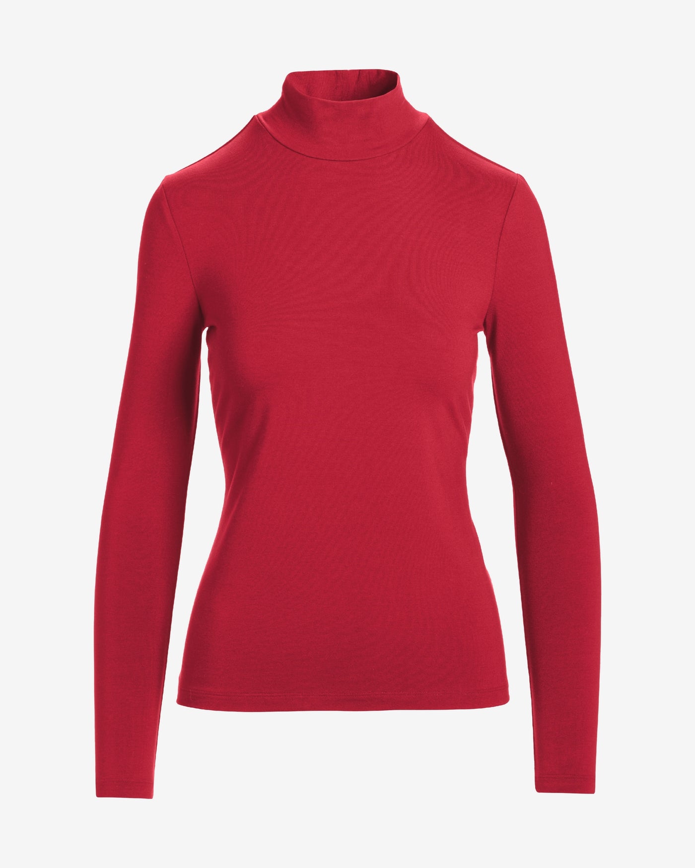 Long Sleeve Layering Turtleneck Lipstick Red