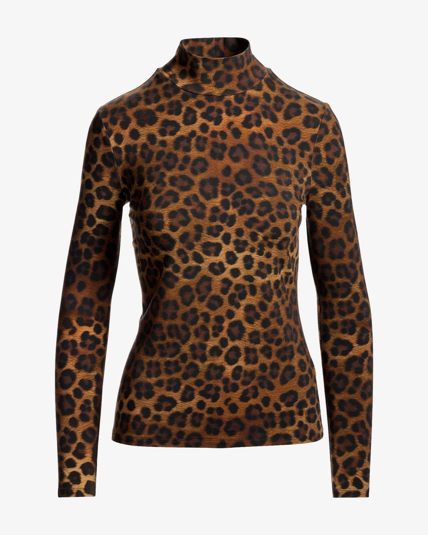 Long Sleeve Printed Turtleneck Top Fierce Feline