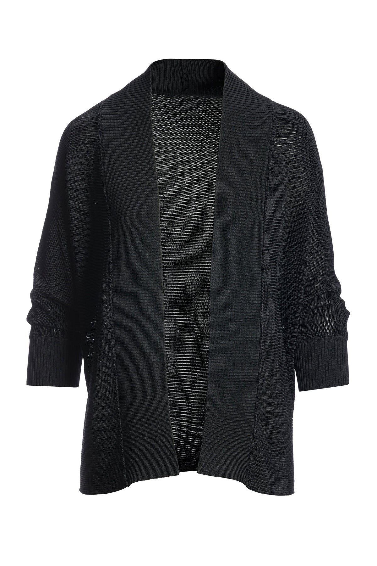 Short Effortless Cardigan Sweater Black