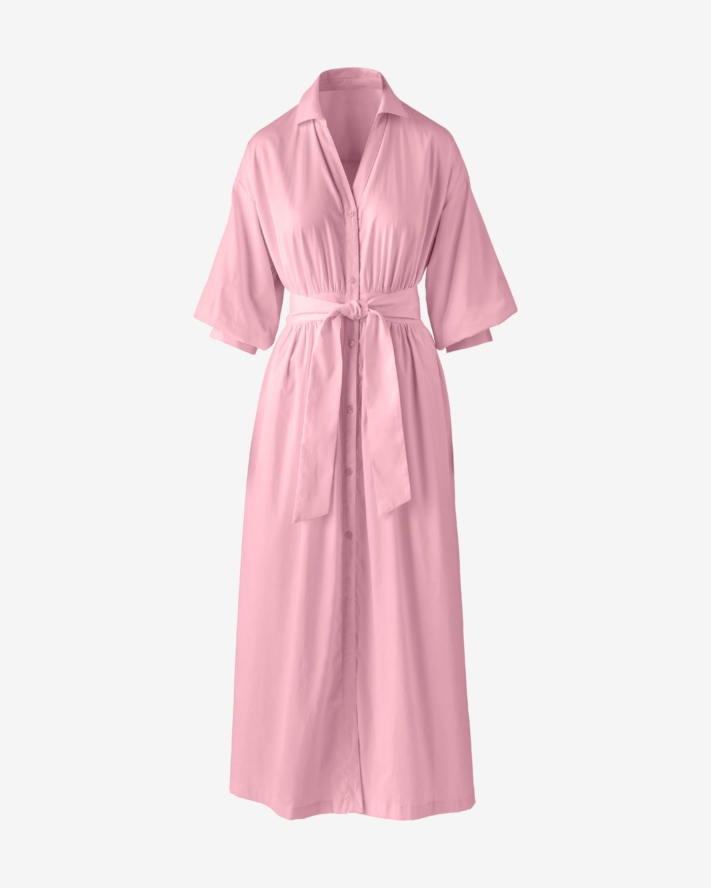 Relaxed Poplin Shirt Dress Maxi Ballerina