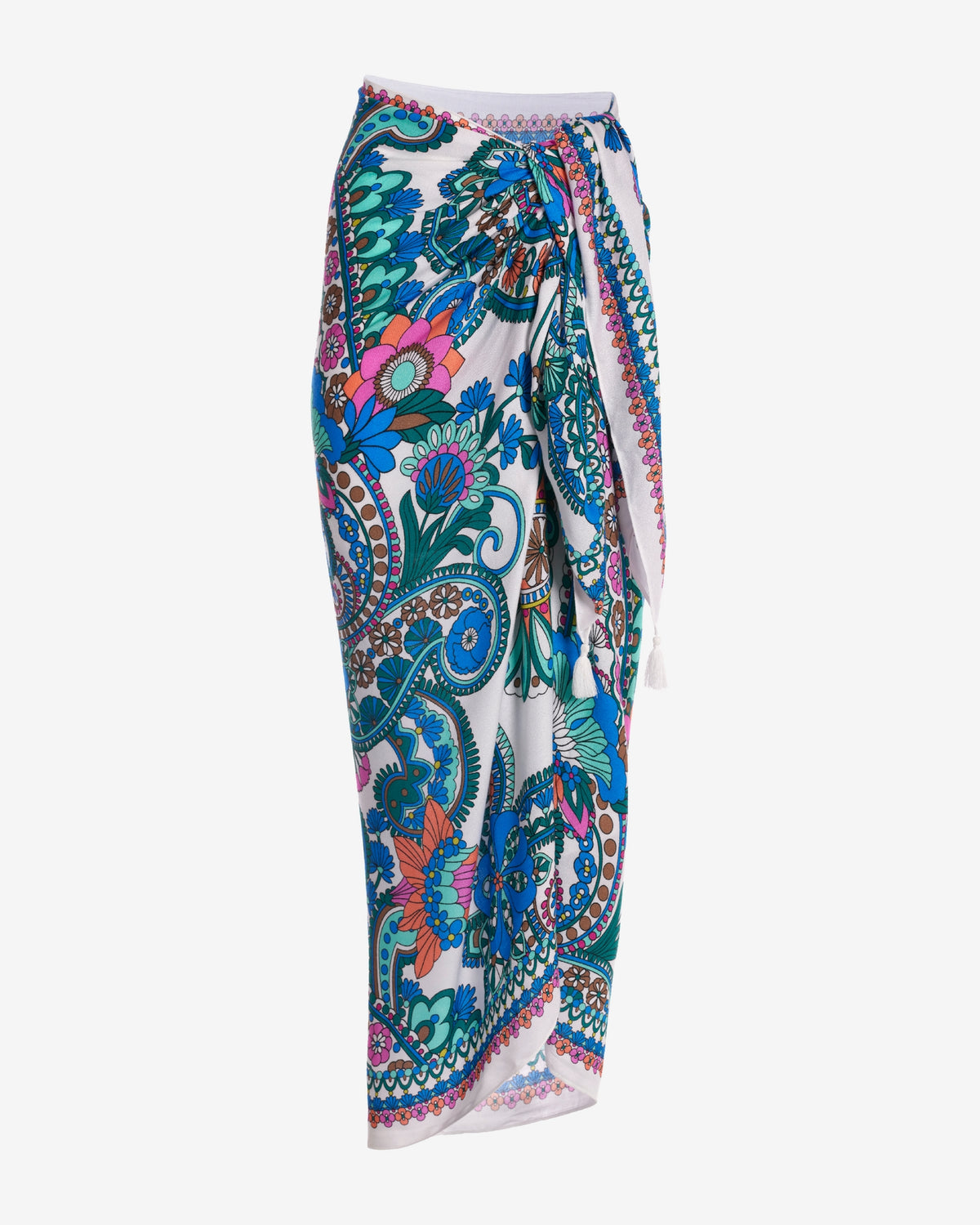 Paisley Pareo White Multi