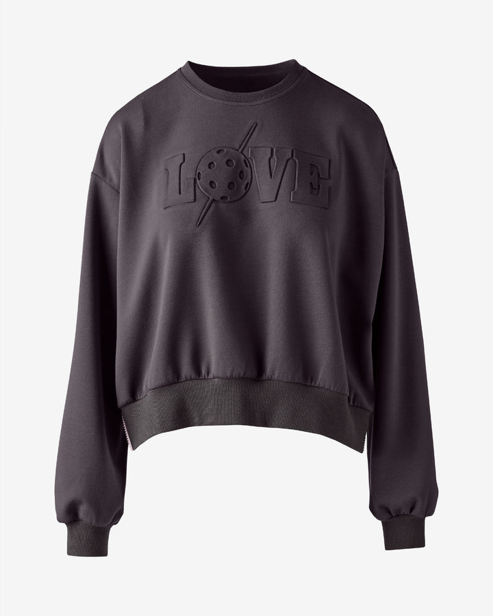 Pickletini x Boston Proper Tricia Zip Sweater Charcoal