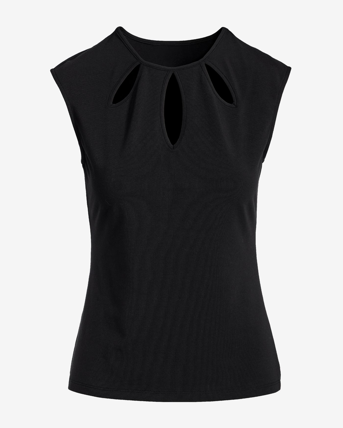 So Sexy Teardrop Cut Out Top Proper Black