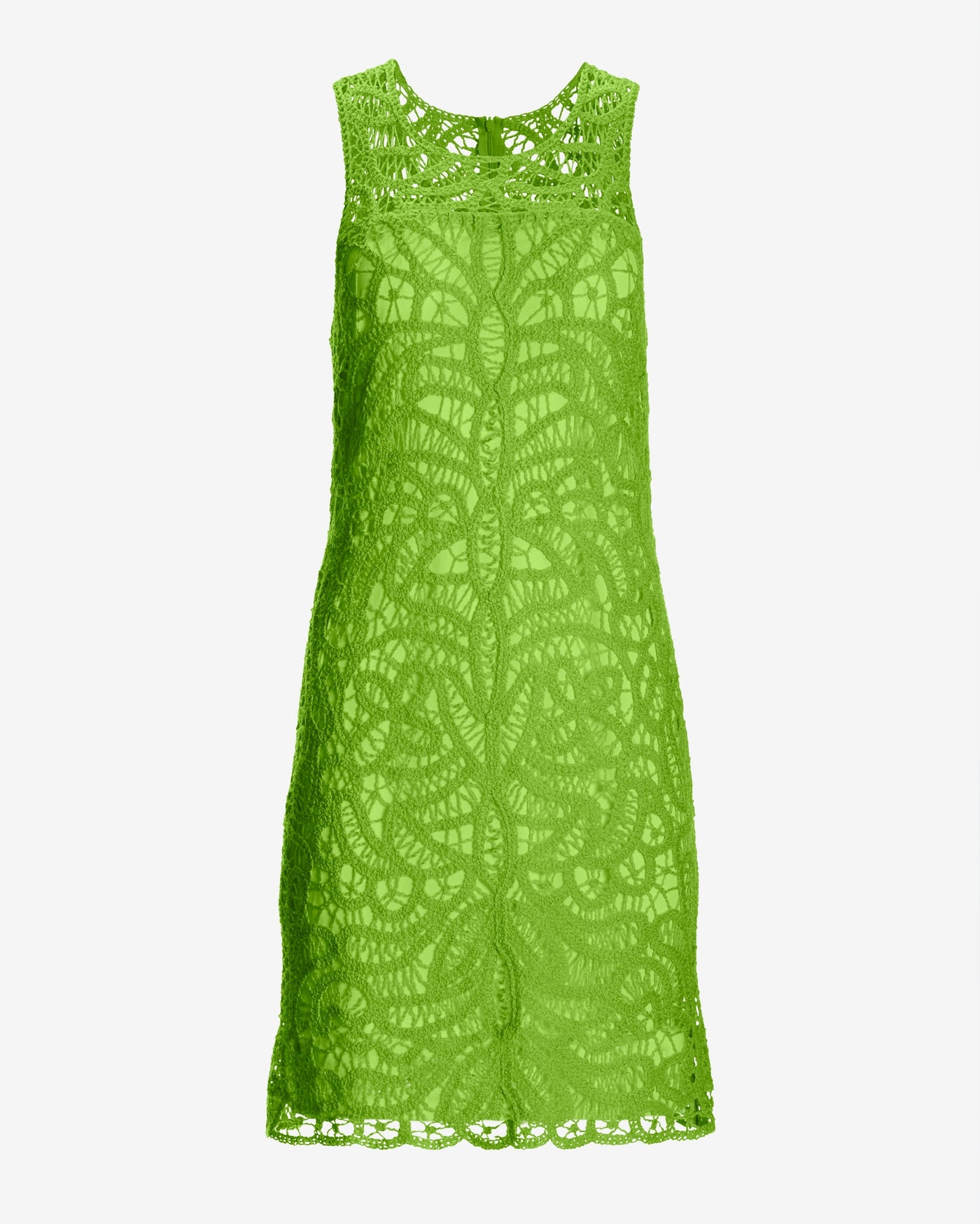 Sleeveless Crochet Dress Green