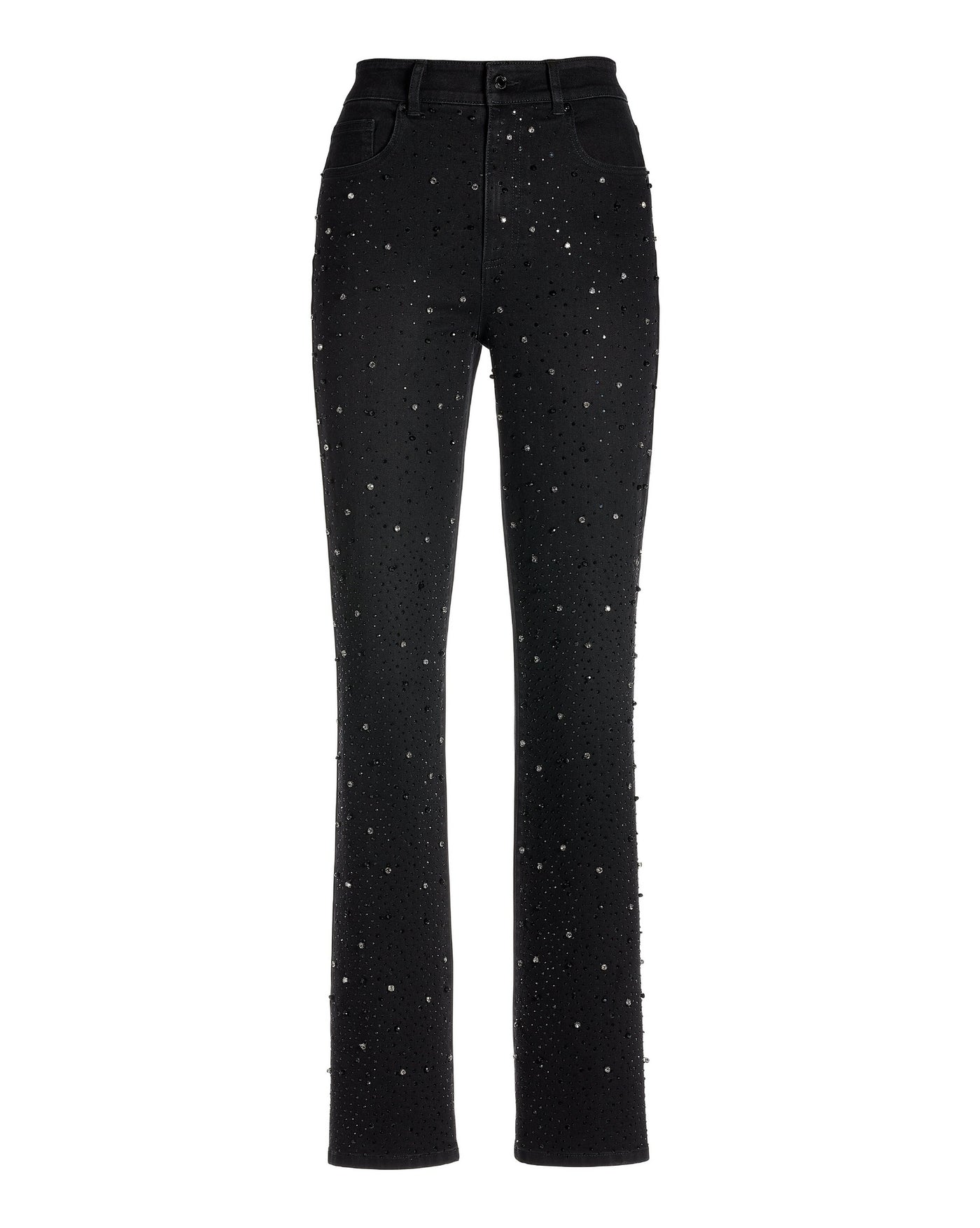 Sedona Crystal Embellished Washed Black Straight Leg Jean Black Wash