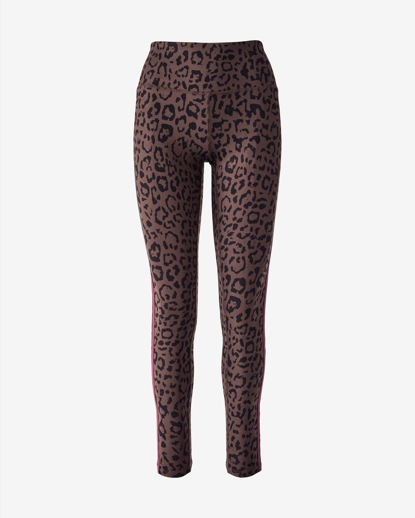 High Waisted Printed Track Stripe Sport Legging On The Run Cheetah