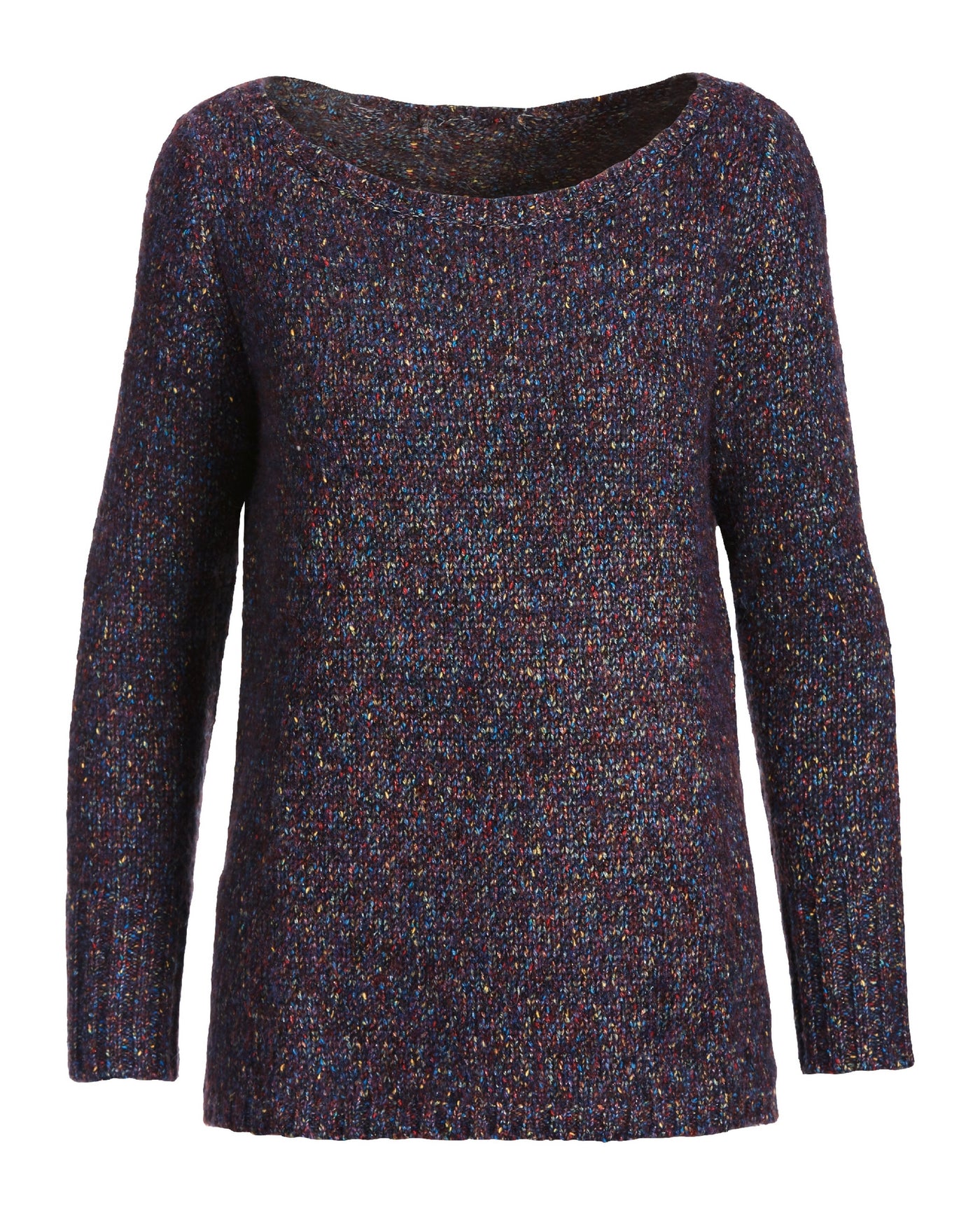Marled Slouchy Tunic Sweater Multi