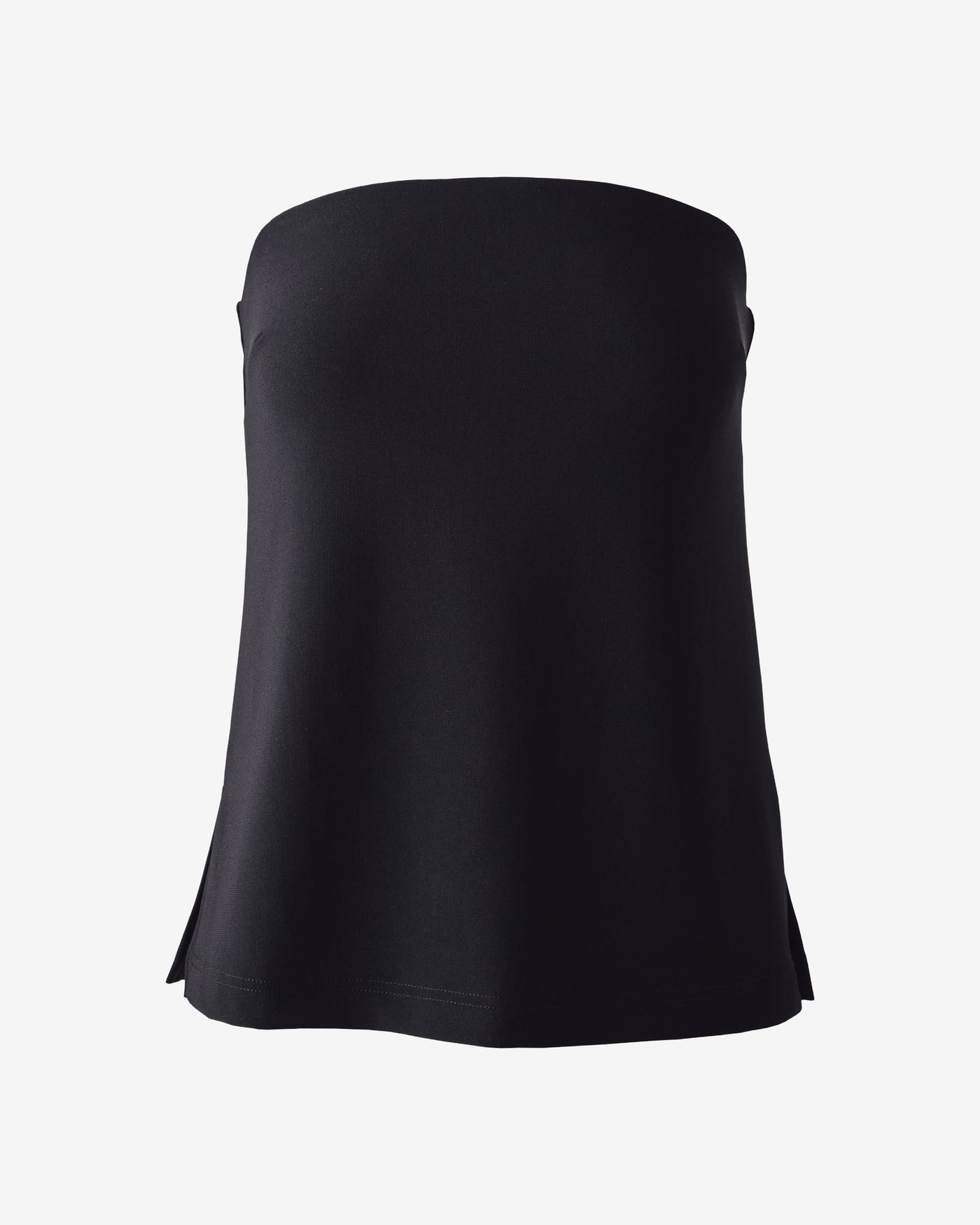 Beyond Travel Strapless Side Slit Top Jet Black