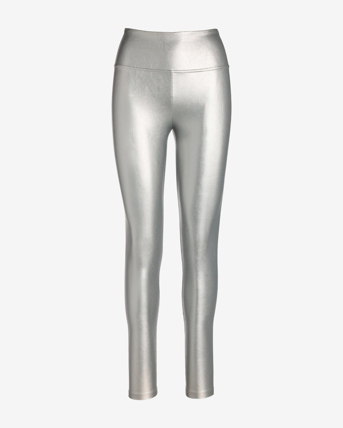 Aspen Faux Leather Pull On Legging Silver