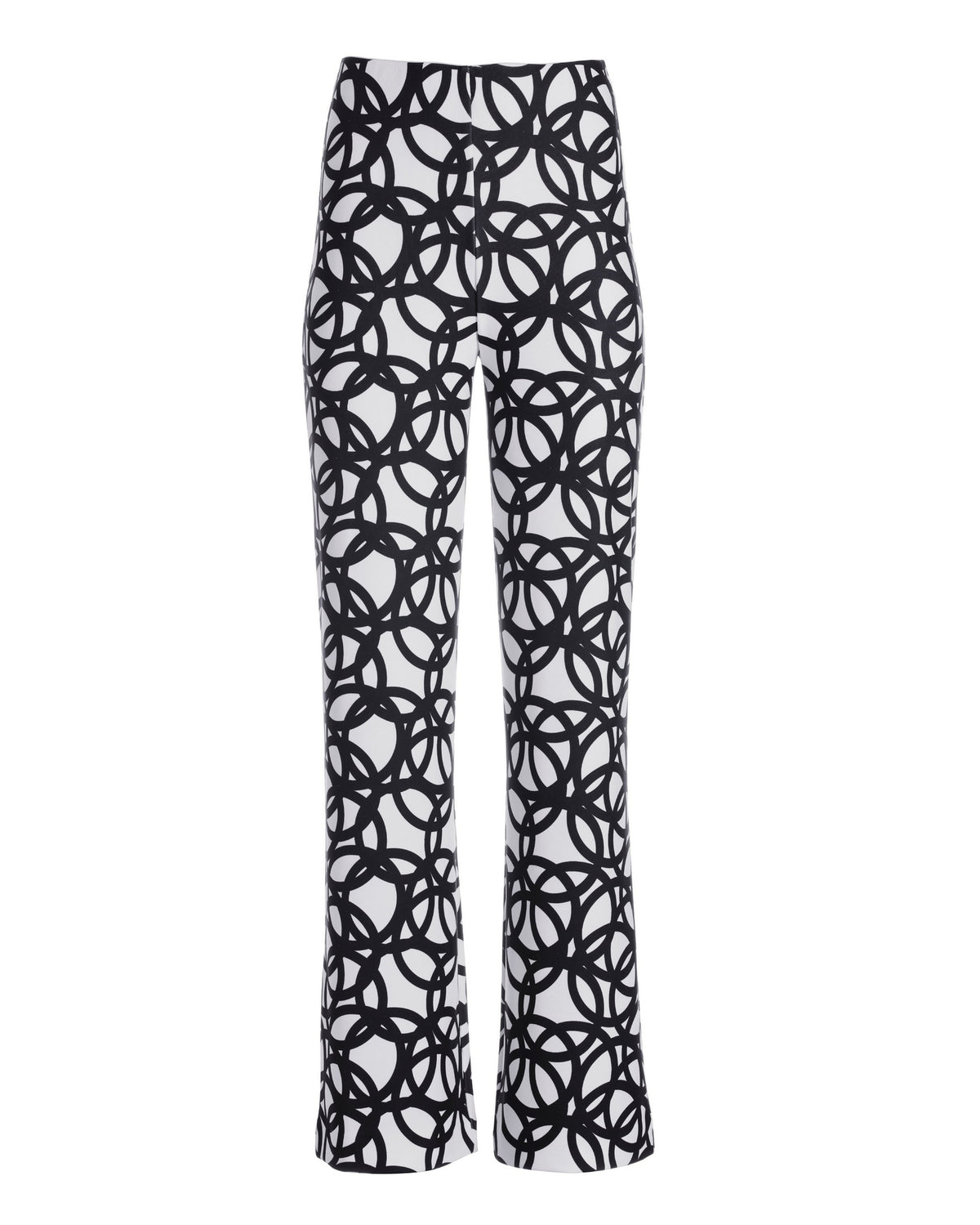 Beyond Travel Geo Print Palazzo Pant Jet Black Ivory Coast