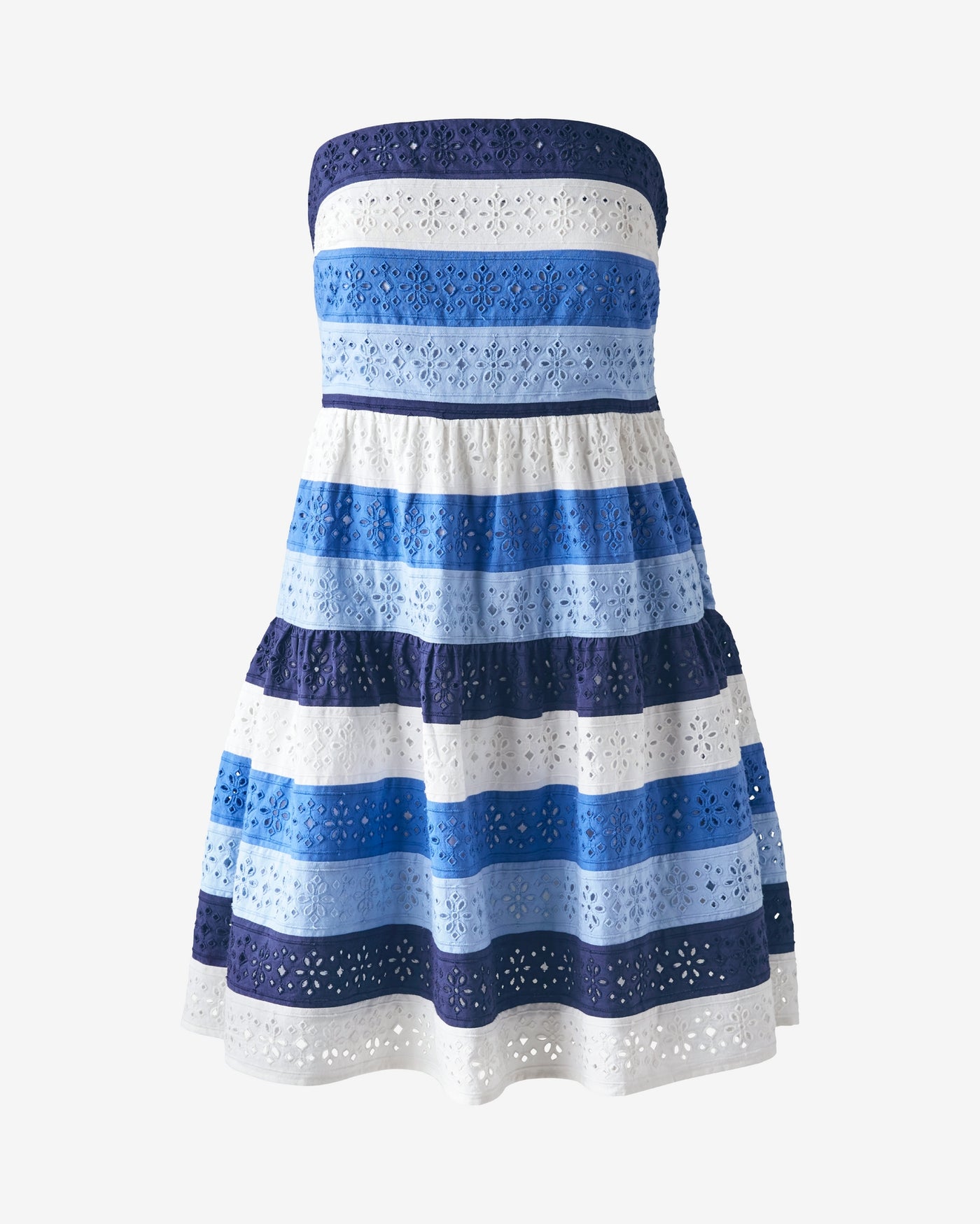 Striped Eyelet Dress Multi