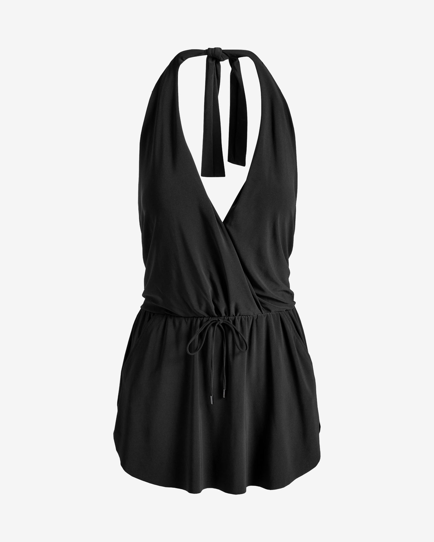 Miraclesuit Surplice Halter Swim Dress Black