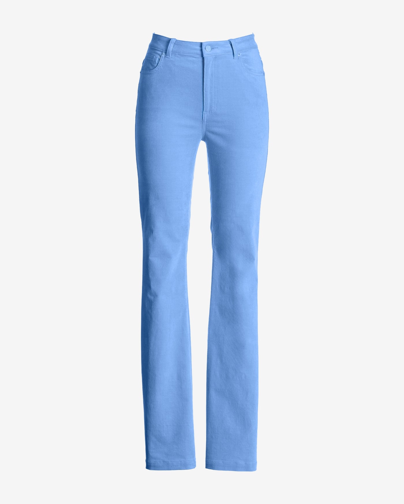 Newport Slim Straight Velvet Pant Light Blue