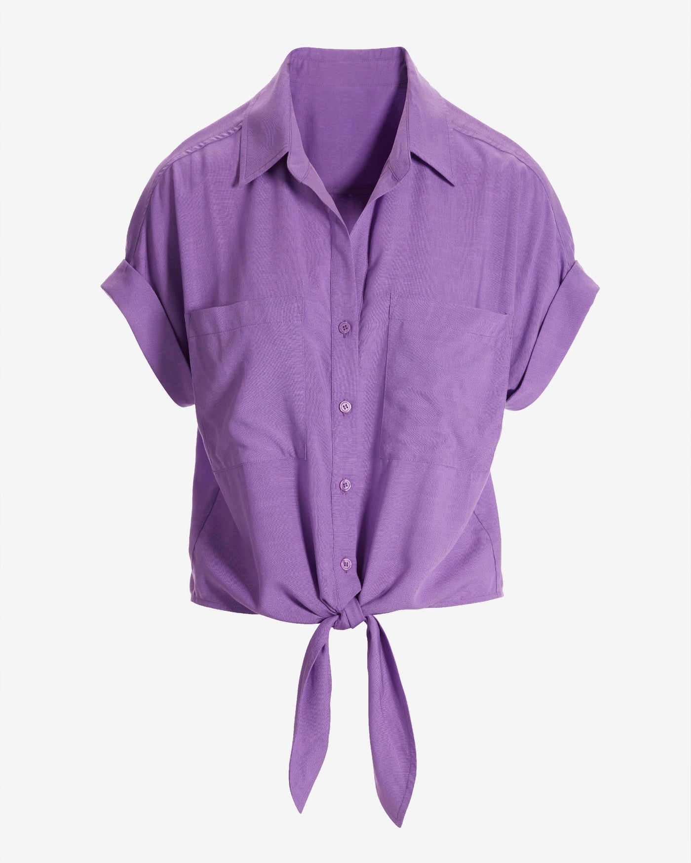 Versatile Short Sleeve Camp Shirt Amethyst Orchid