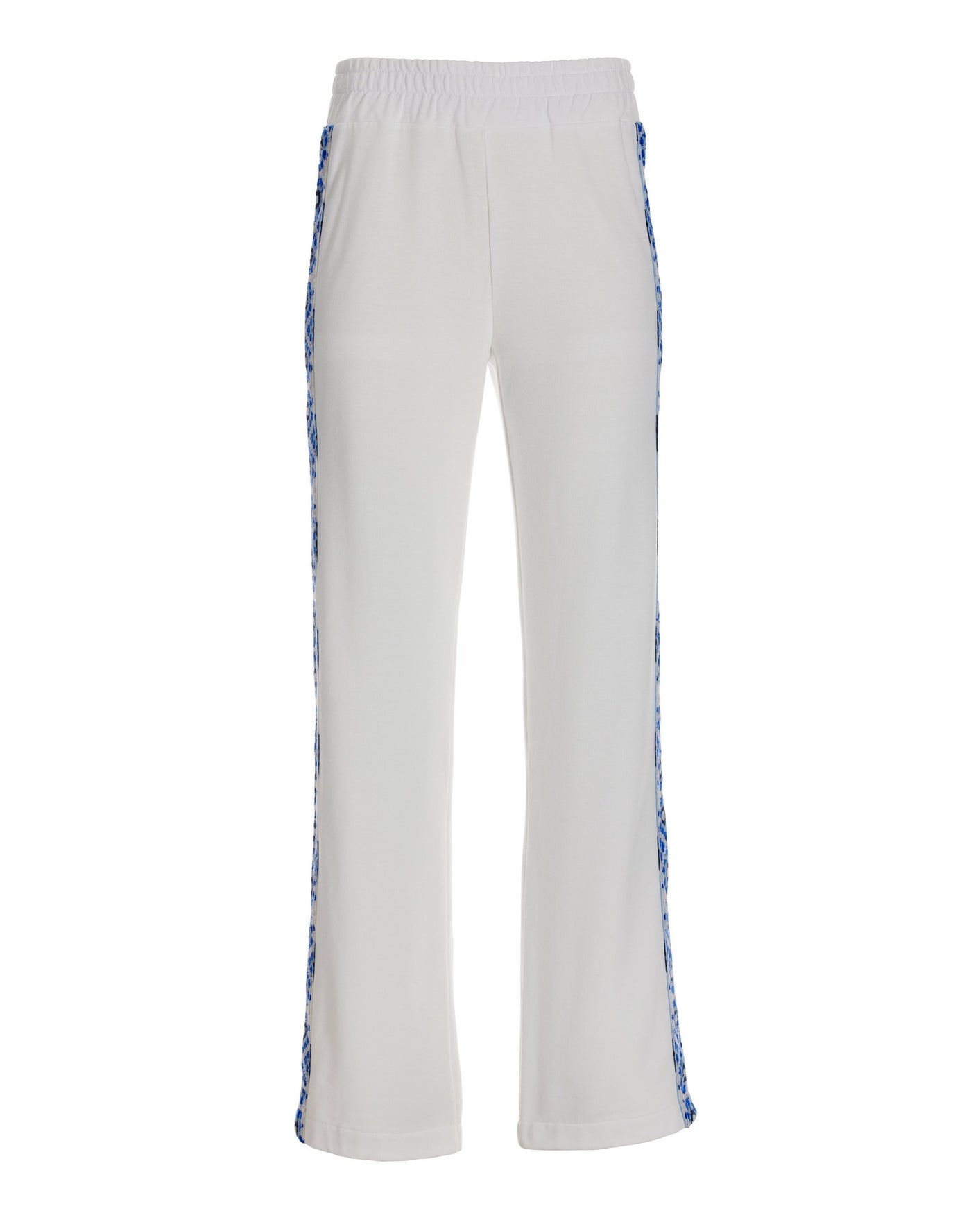 Crochet Inset Lounge Pant Off White Multi