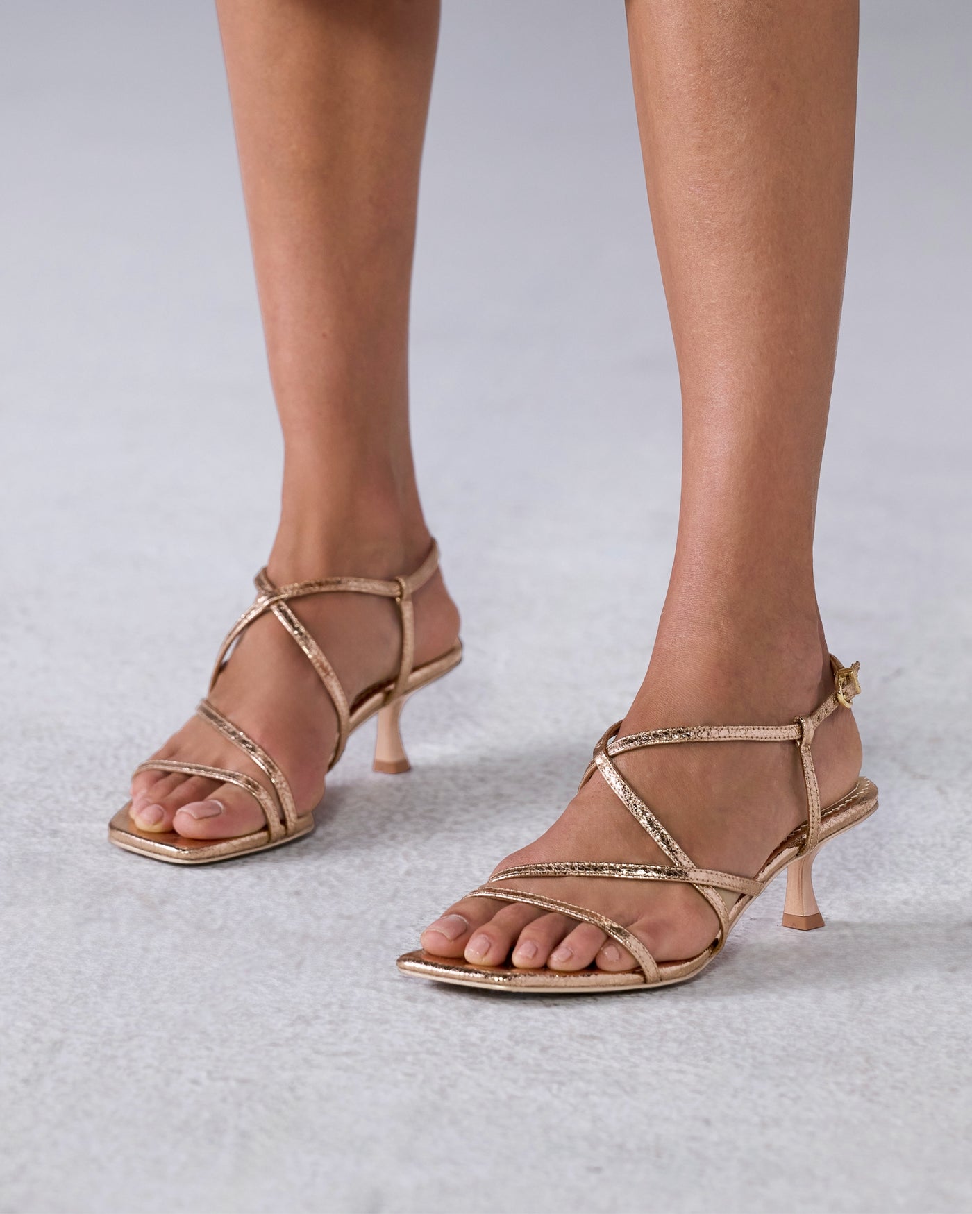Circus by Sam Edelman Strappy Kitten Heel Gold