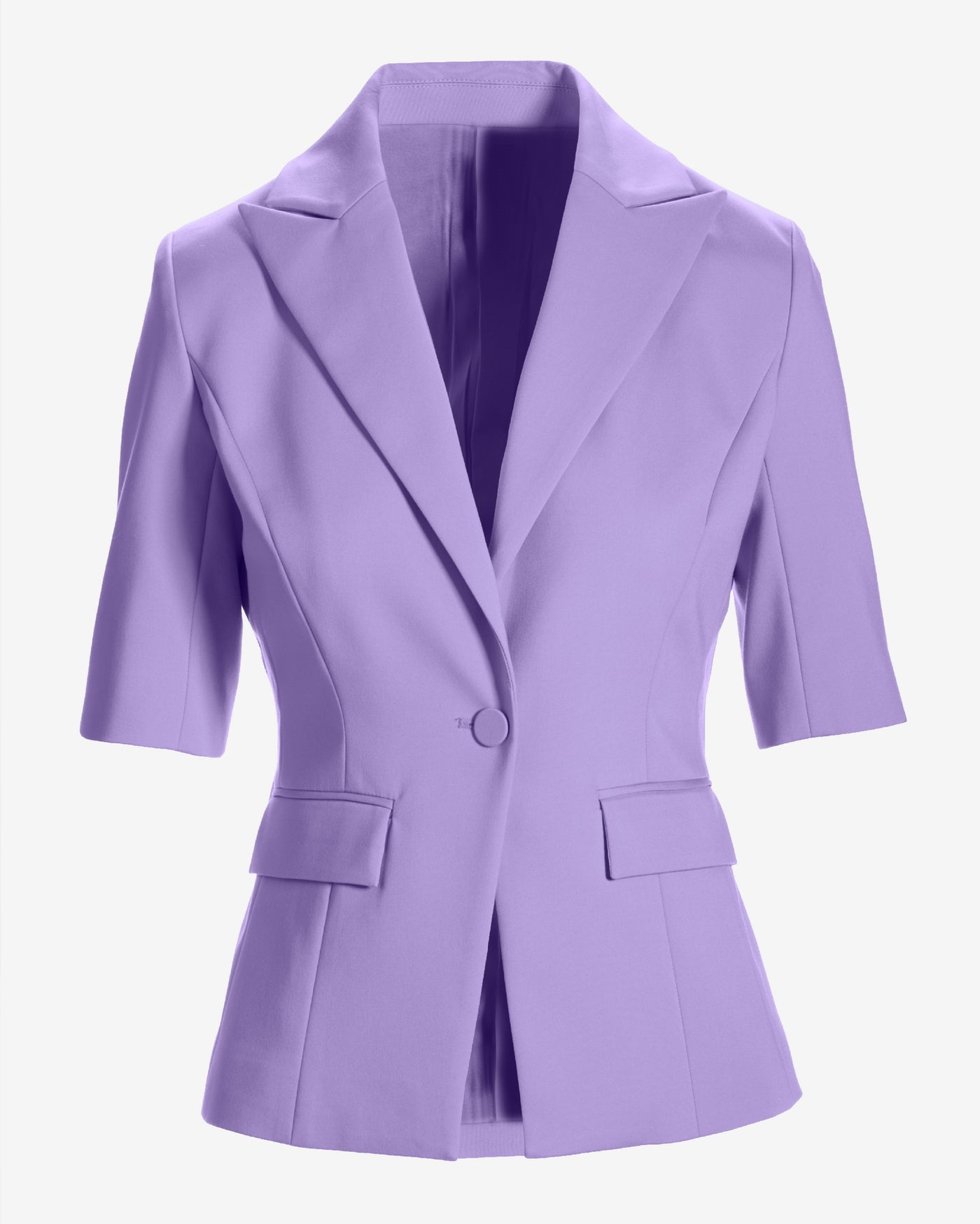 Modern Short Sleeve Blazer Violet Tulip