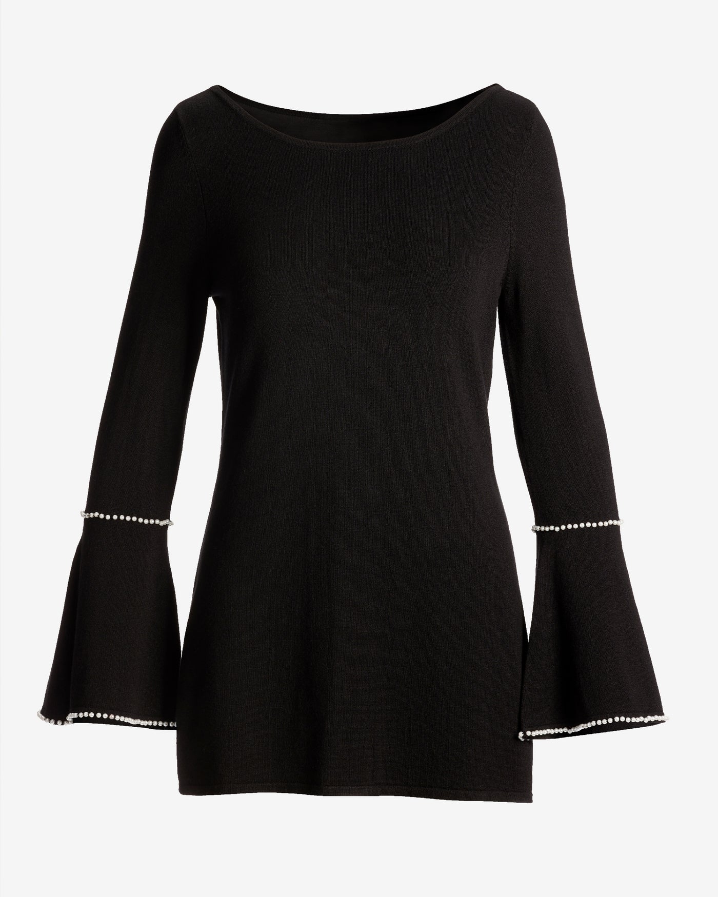 Pearl Flare Sleeve Tunic Black