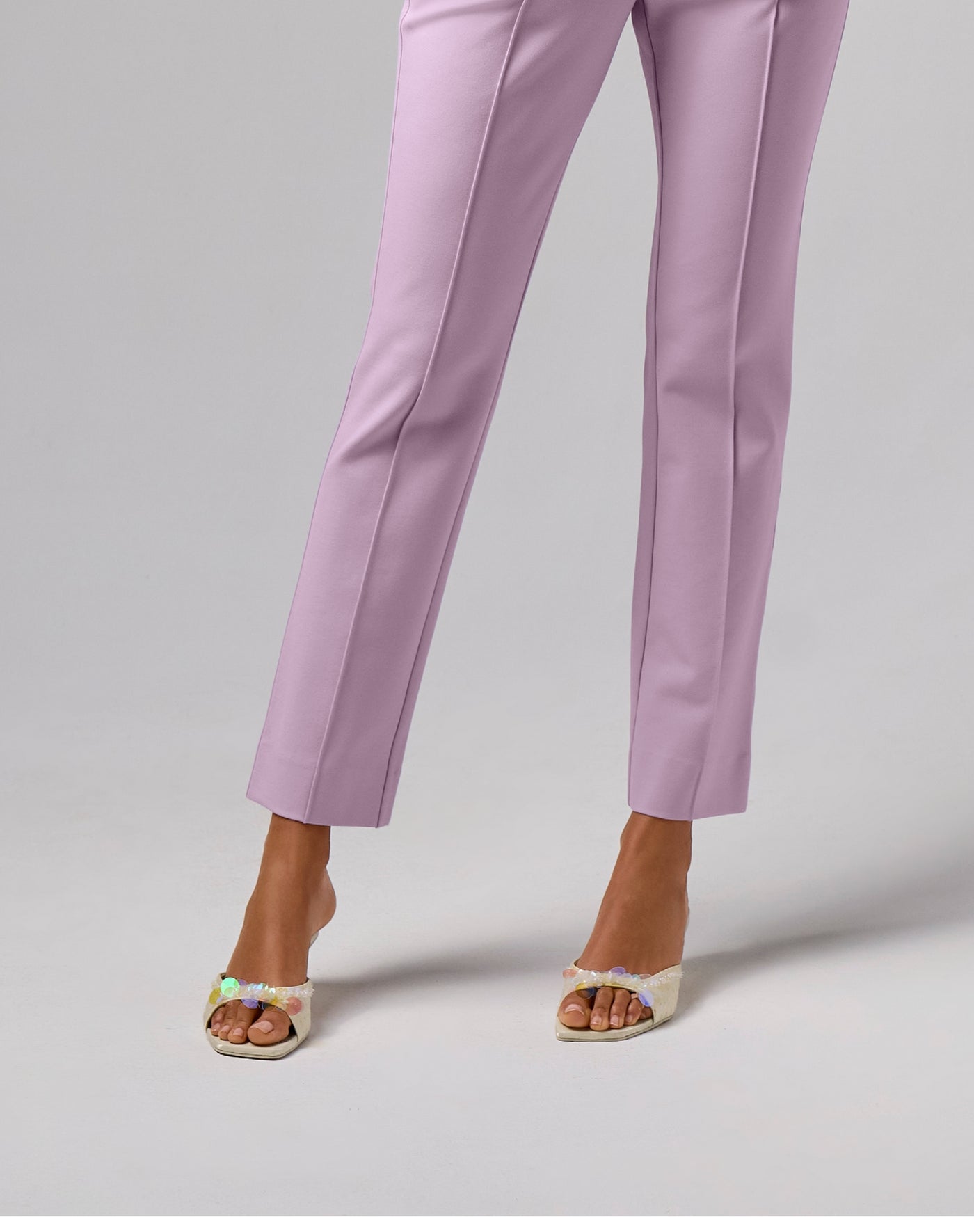 Paillette Strap Heel Pearl