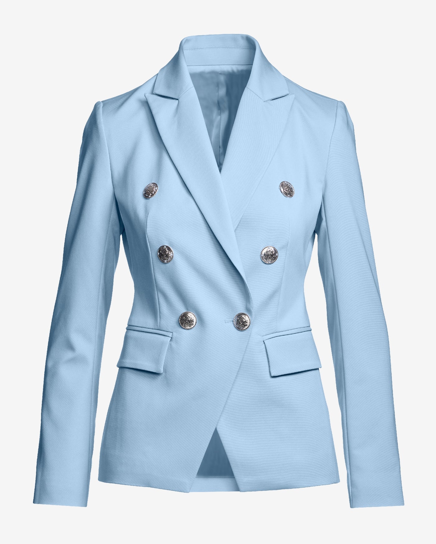 Modern Double-Breasted Blazer Blue Bell
