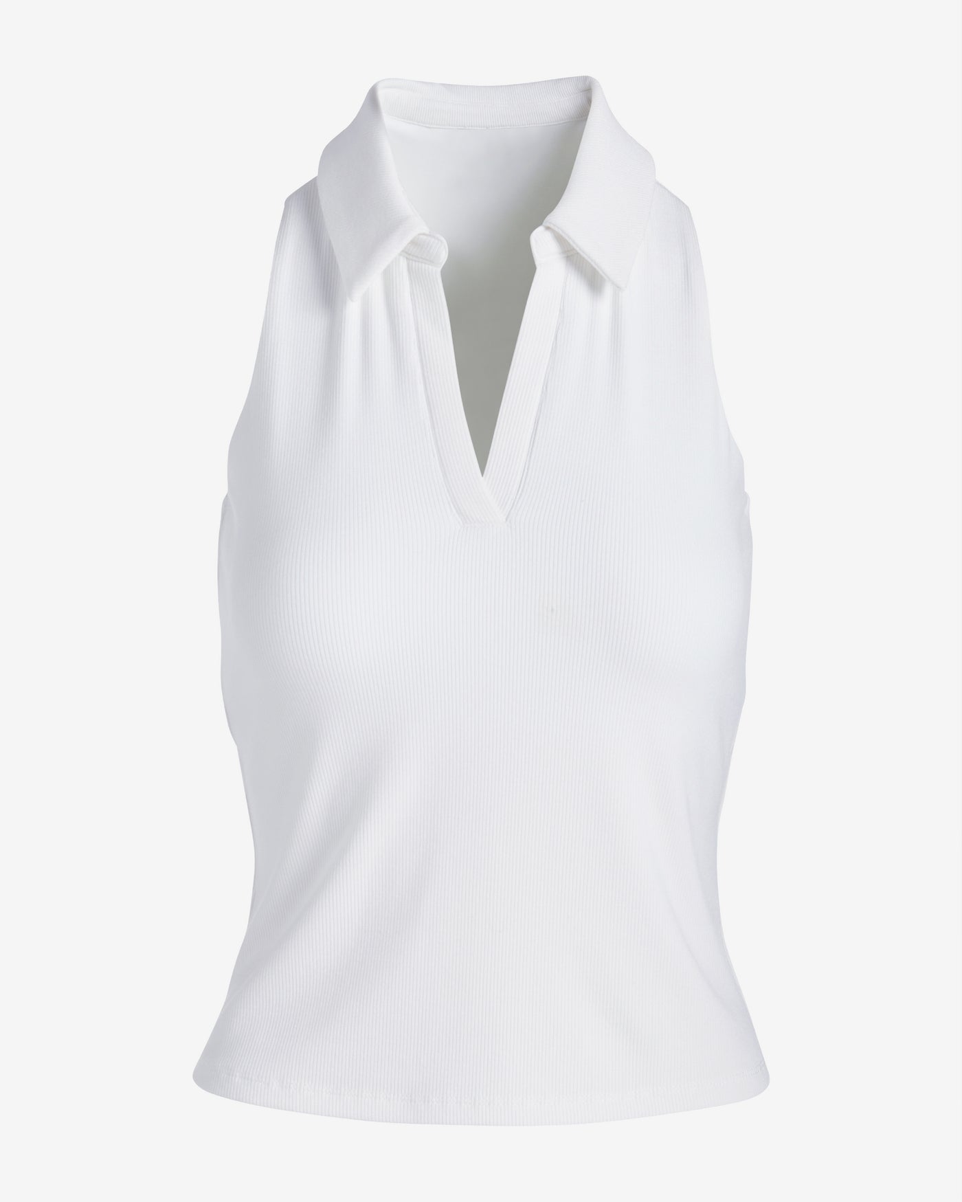 So Essential Polo Neck Knit Top White