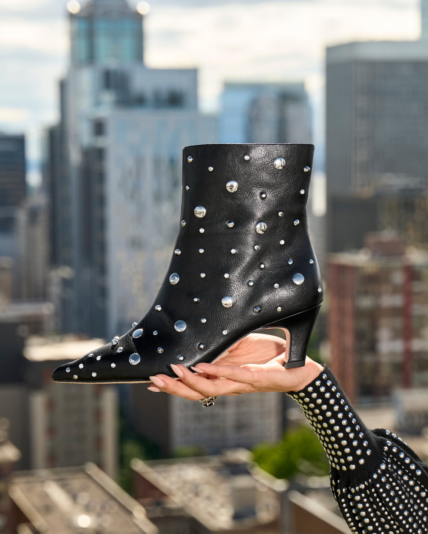 Studded Bootie Black