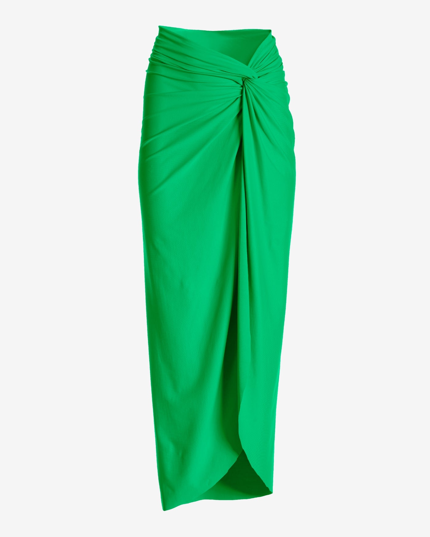 Side Knot Maxi Cover Up Skirt Green