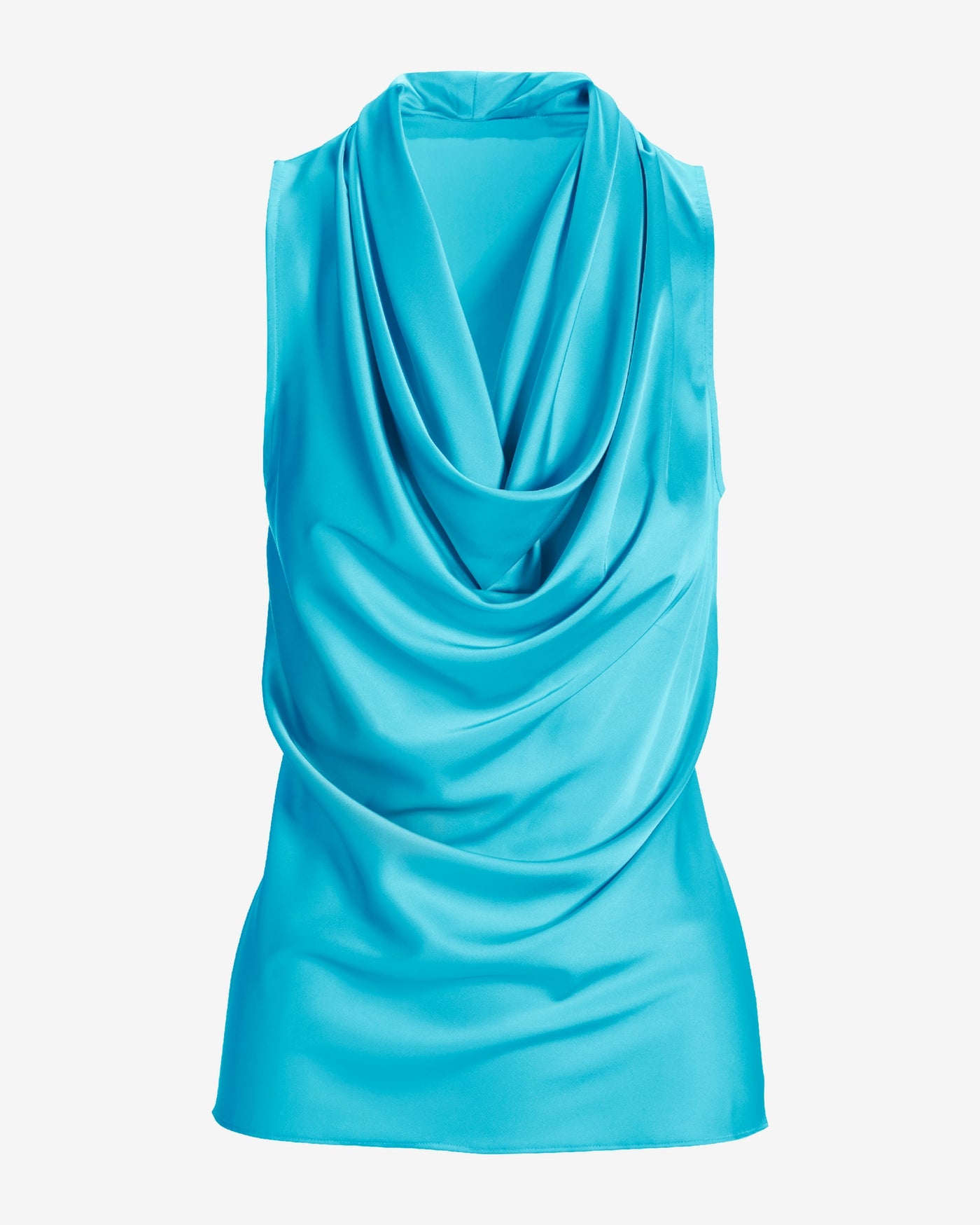 Marilyn Cowl-Neck Charmeuse Blouse Bluefish