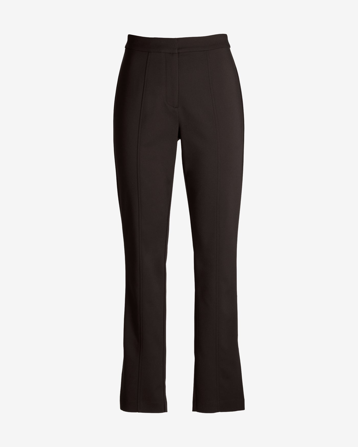 Newport Modern Slim Straight Side Slit Trouser Pant Chocolate Torte