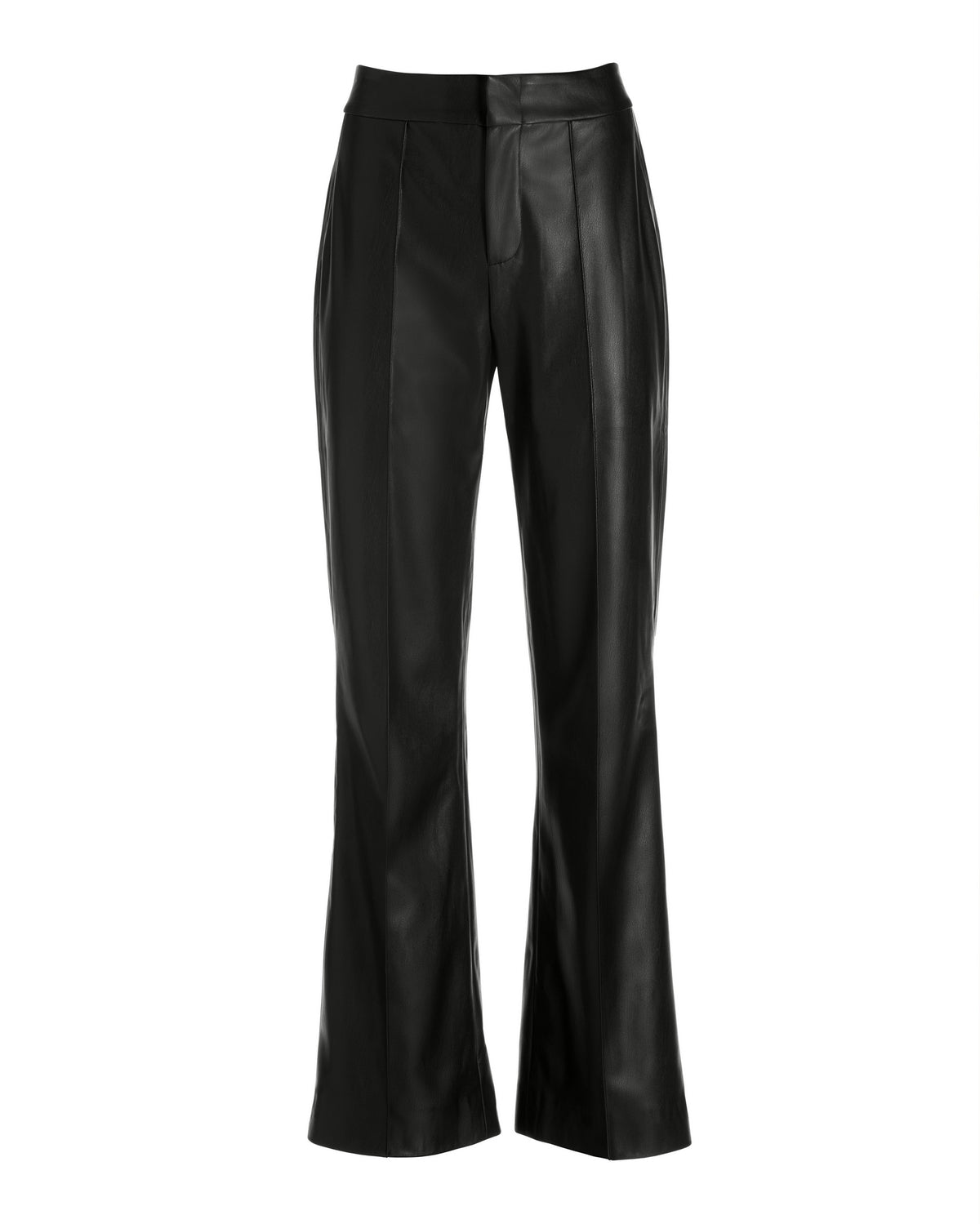 FAUX LEATHER WIDE LEG TROUSER Black