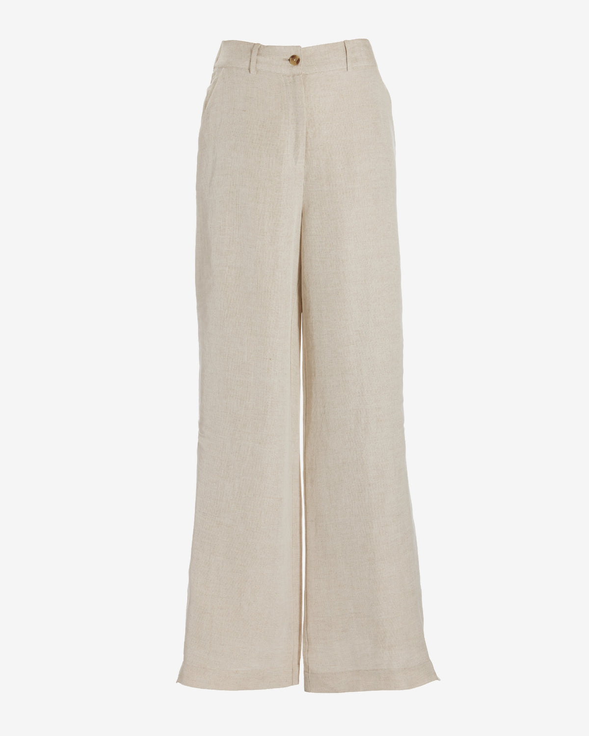 Casual side slit Linen pant Flax