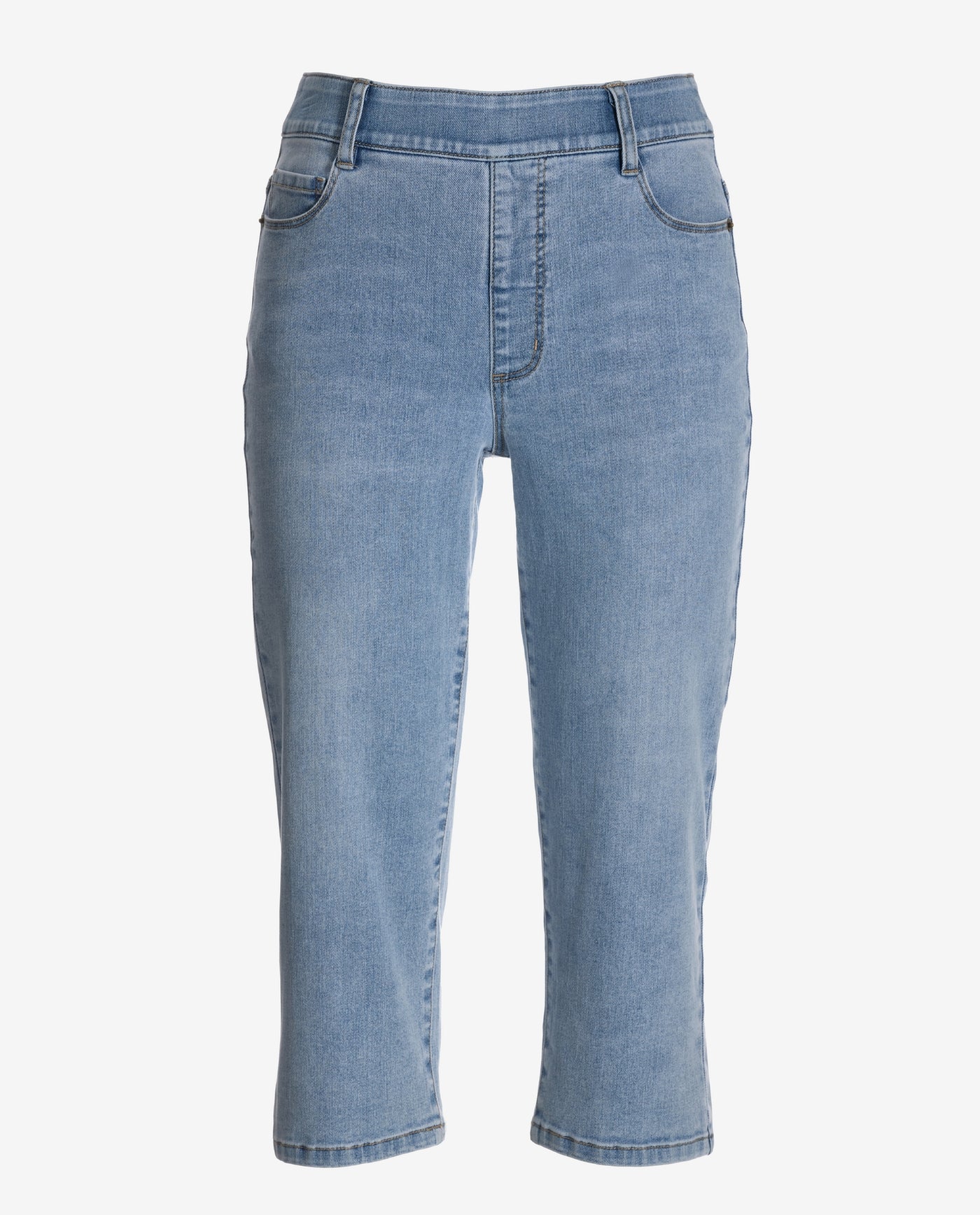 Hampton Pull On Pedal Pusher Light Med Wash