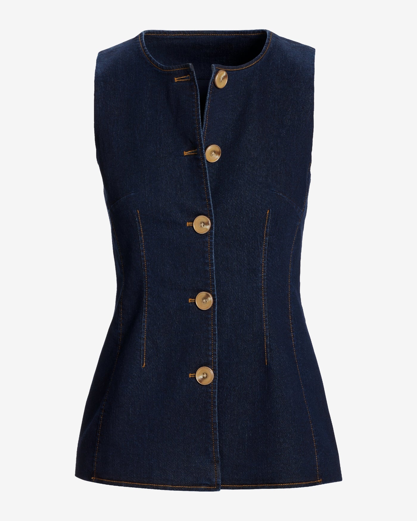 Rinse Tailored Denim Vest Rinse