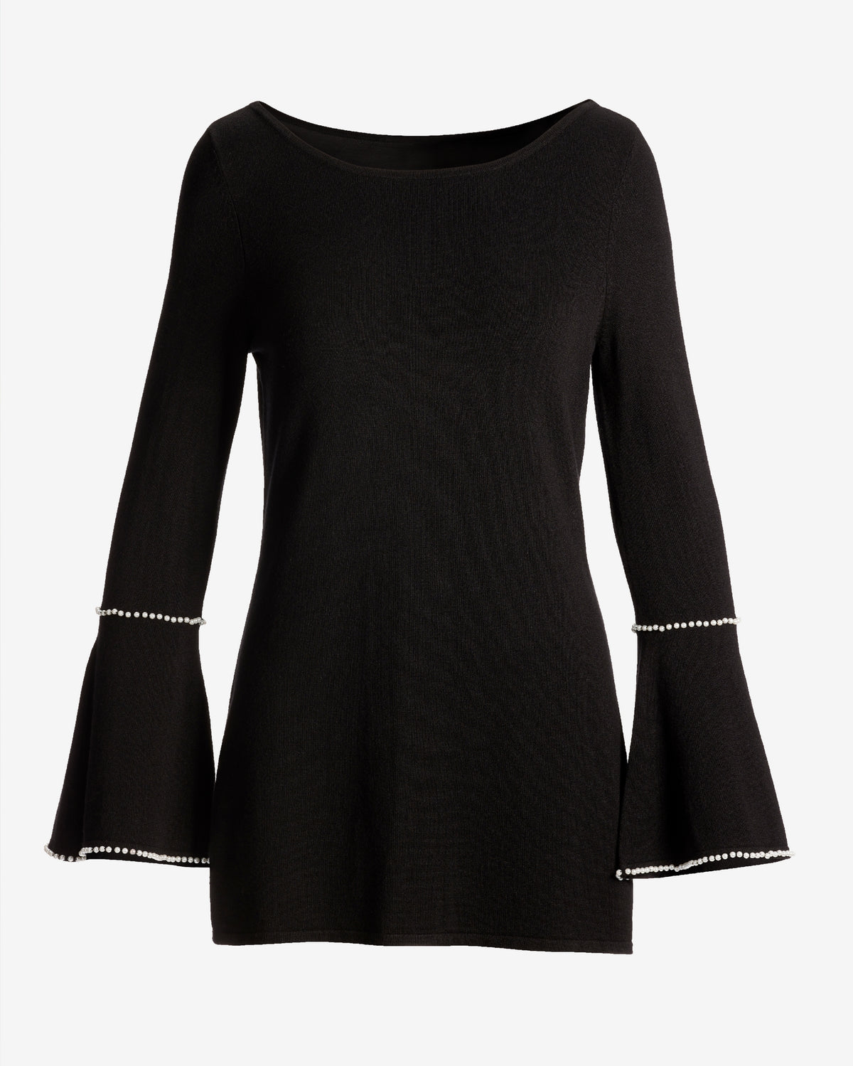 Pearl Flare Sleeve Tunic Black
