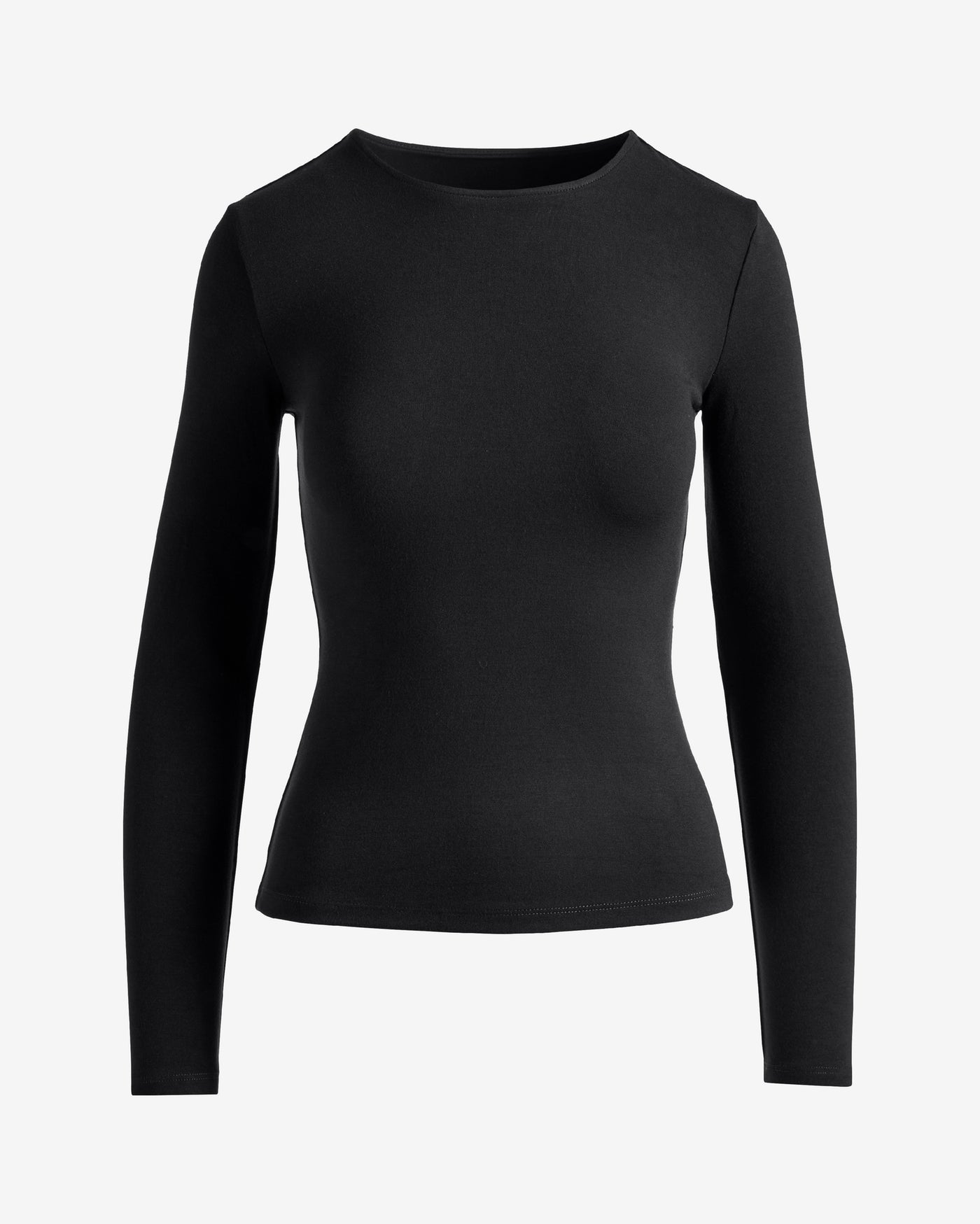 Crew Neck Knit Top Black