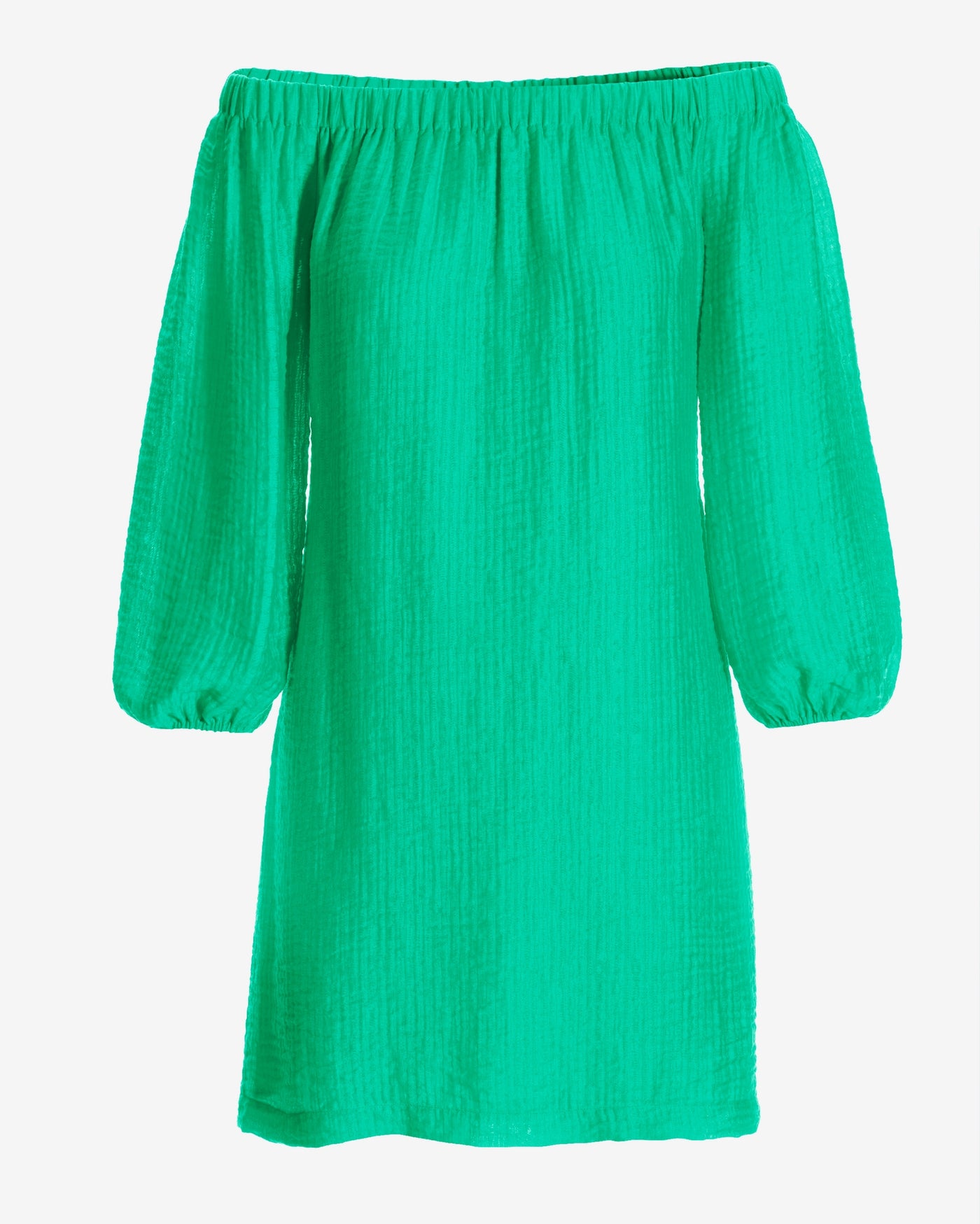 Off the Shoulder Sheen Gauze Dress Bermuda
