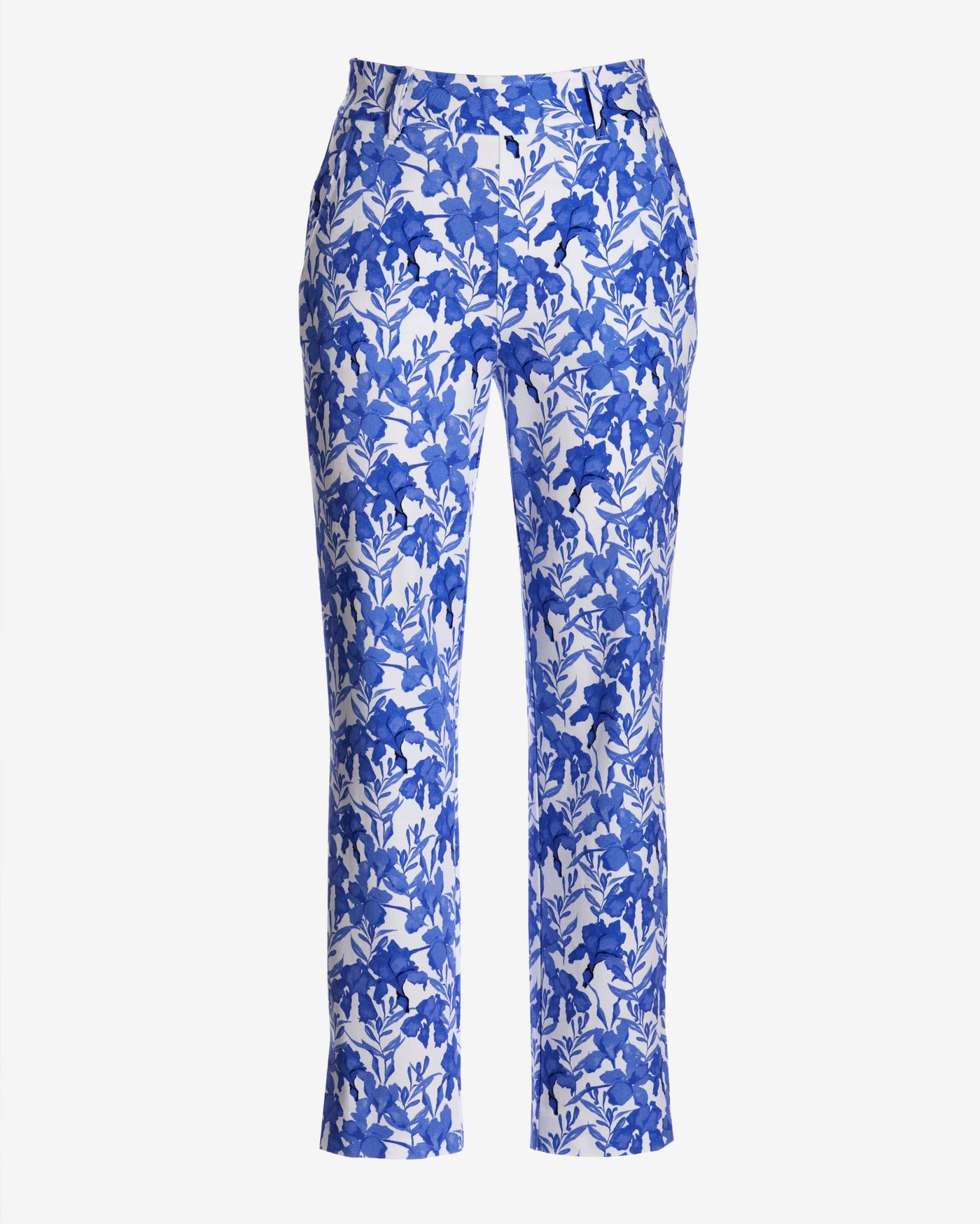 Newport Ocean Fleurs Print Twill Pull On Crop Pant Blue