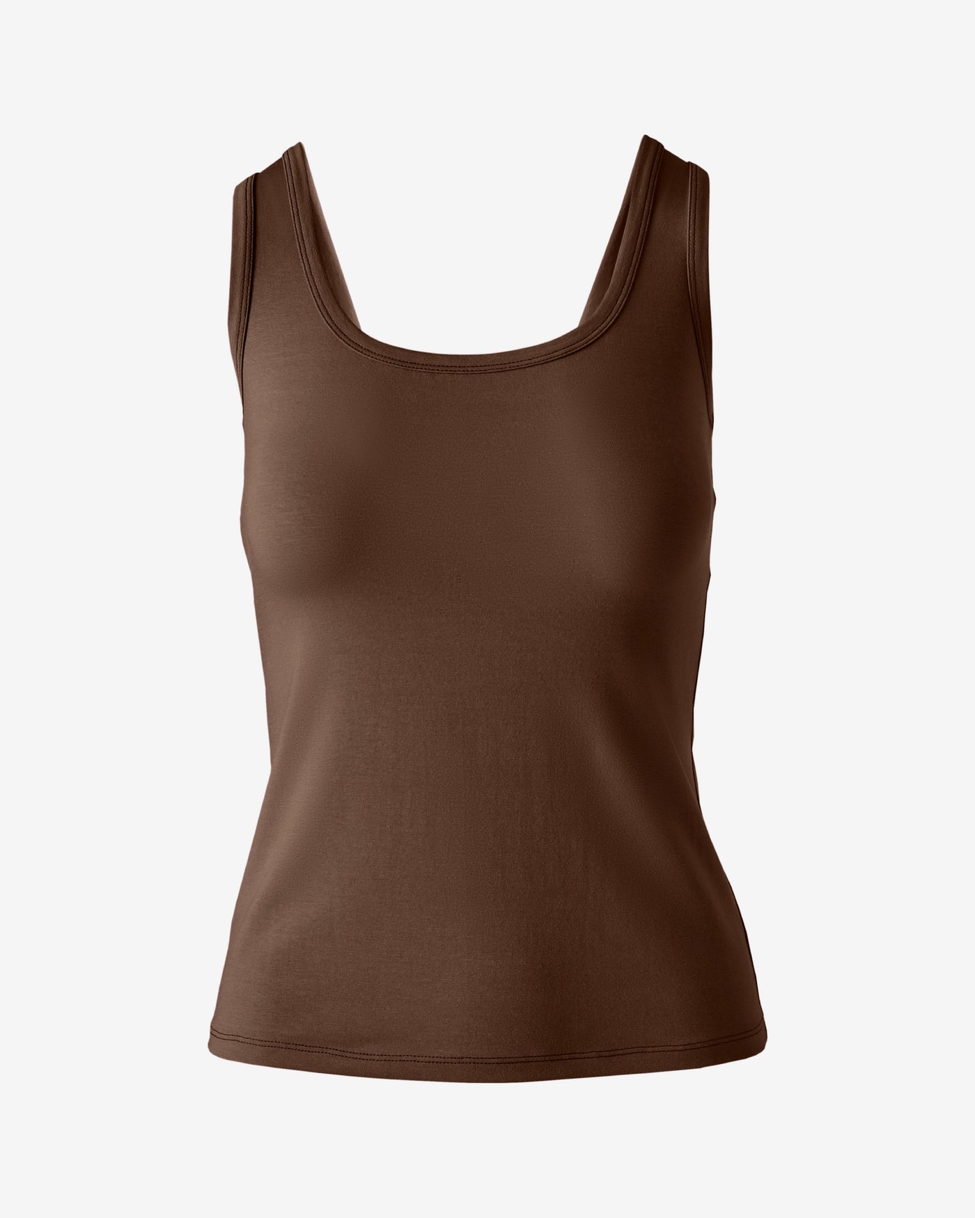 So Sexy Square Neck Knit Top Safari Brown