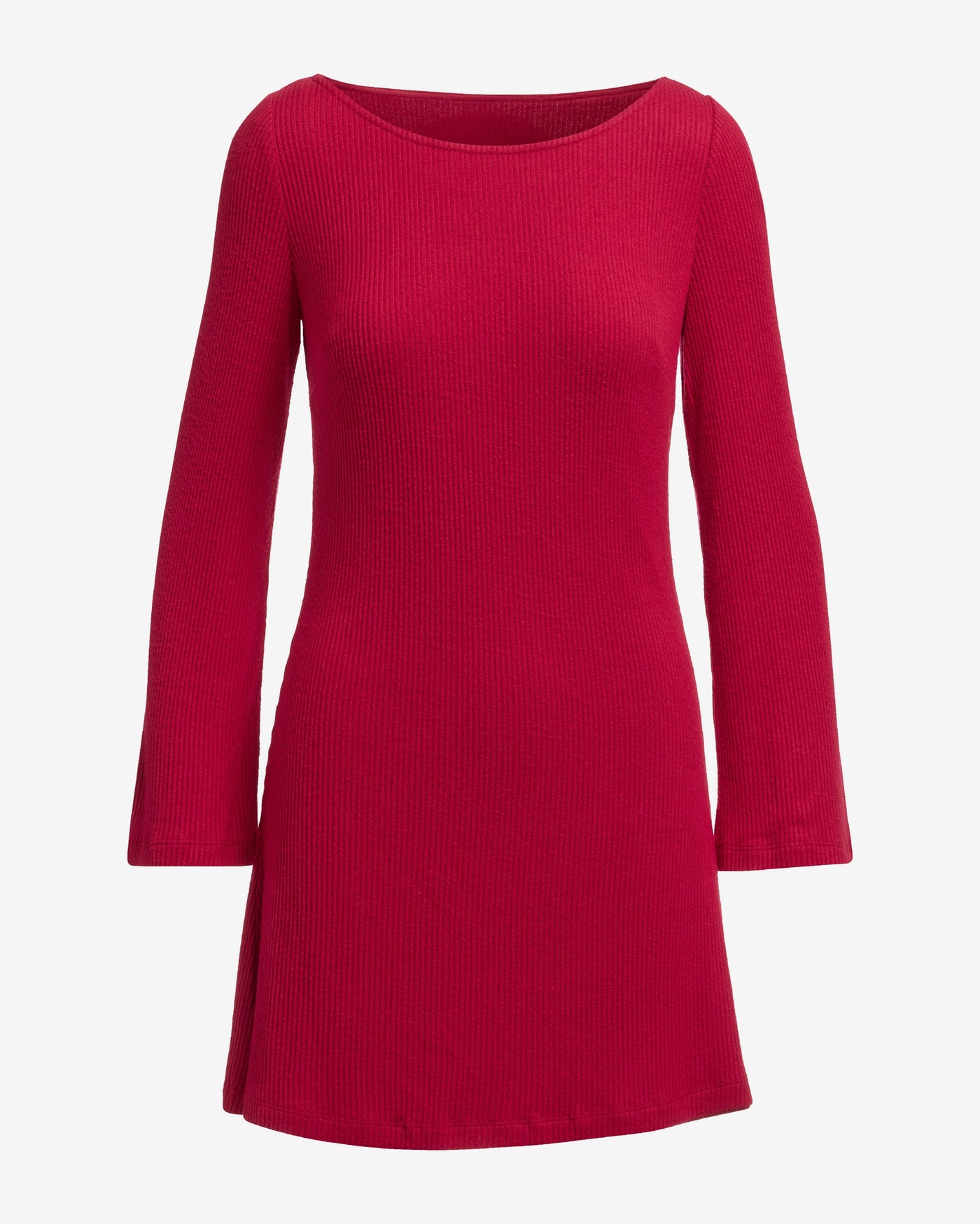 Ribbed Hacci Everyday A Line Dress Jester Red