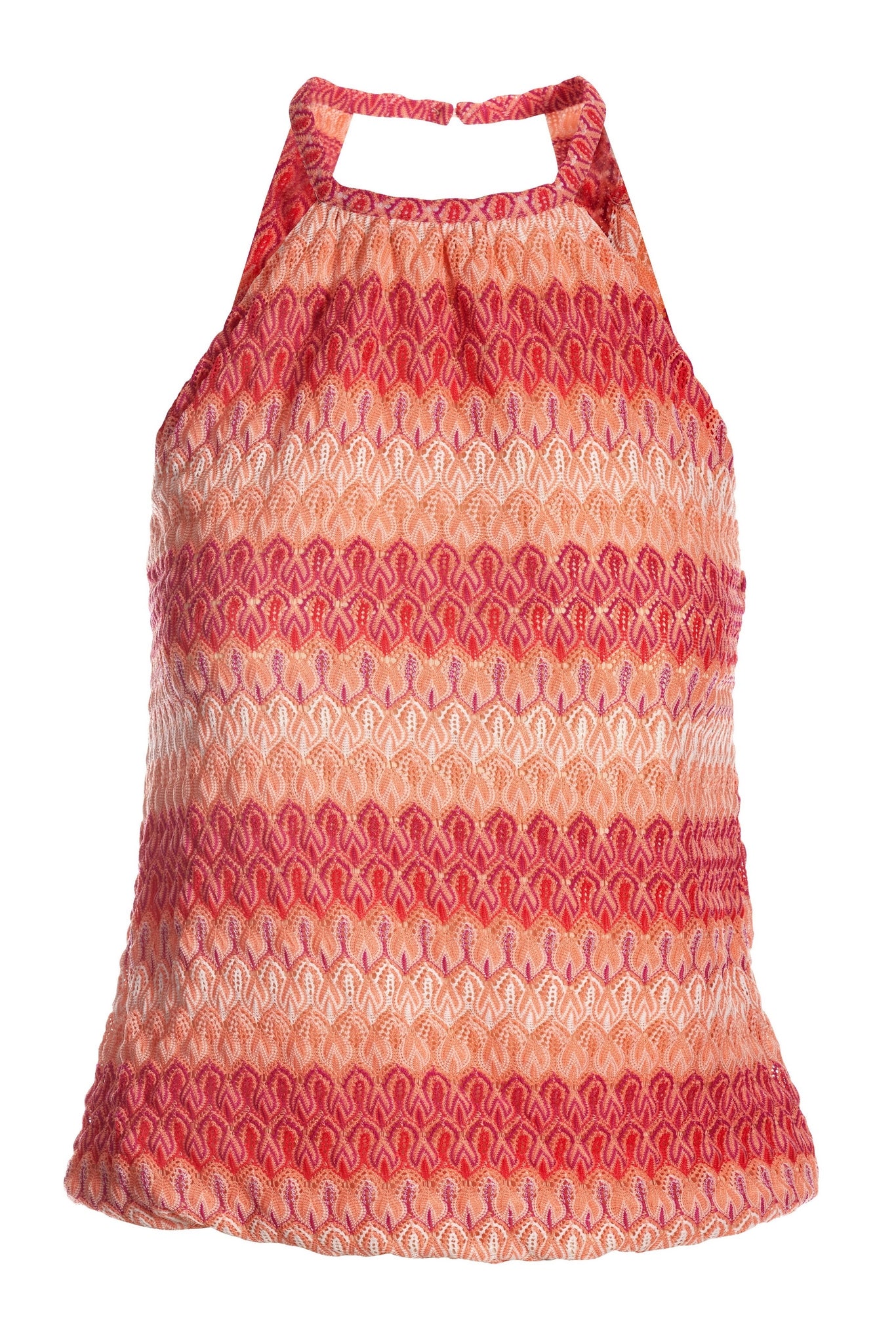 Patterned High Neck Blouson Multi