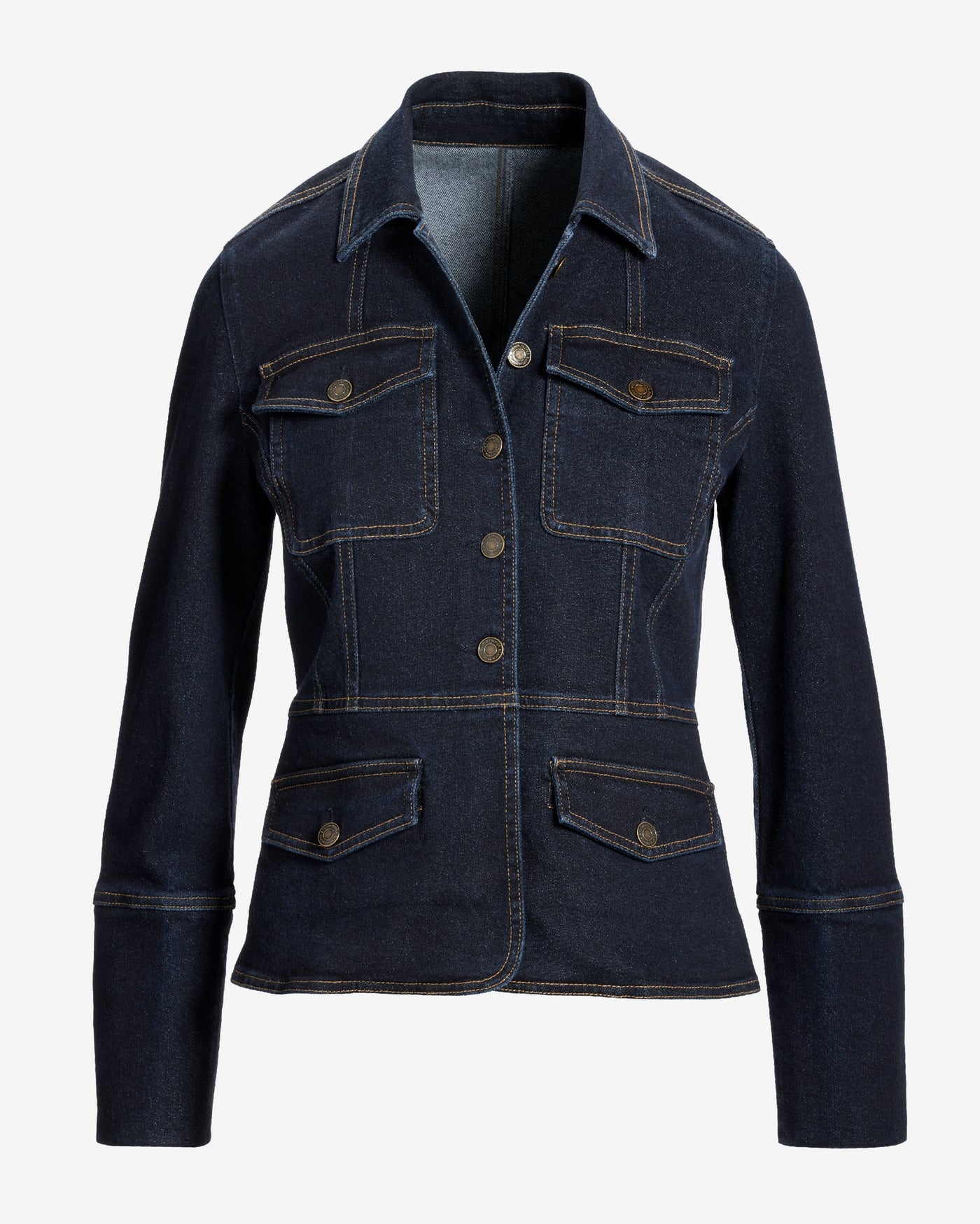 Patch Pocket Chic Denim Jacket Rinse