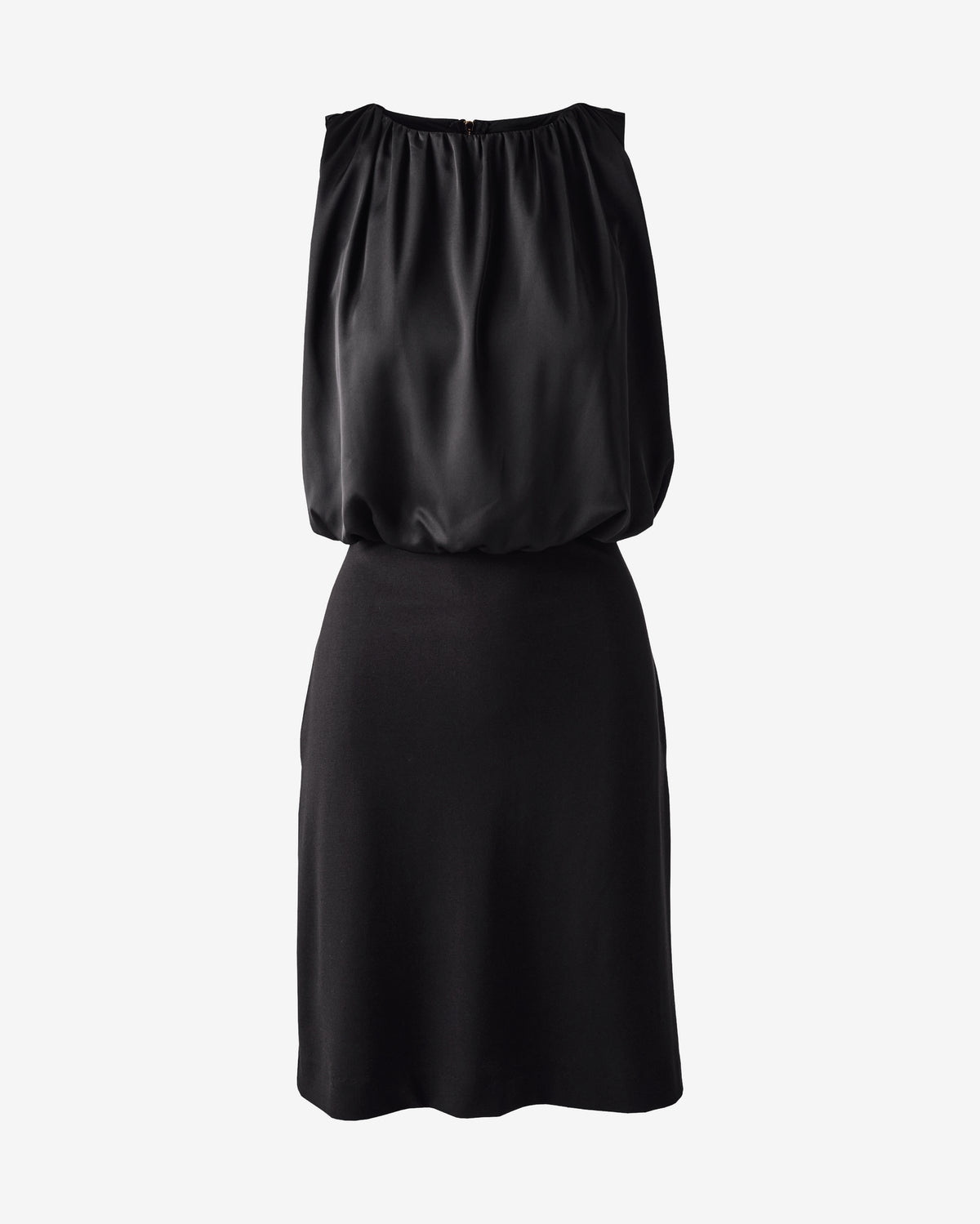 Mix Media Sleeveless Dress Black