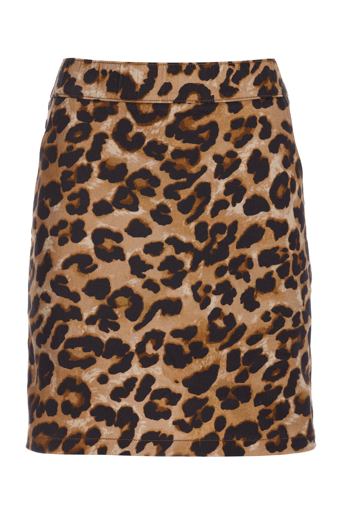 Exploded Cheetah Print Pull On Skort Neutral