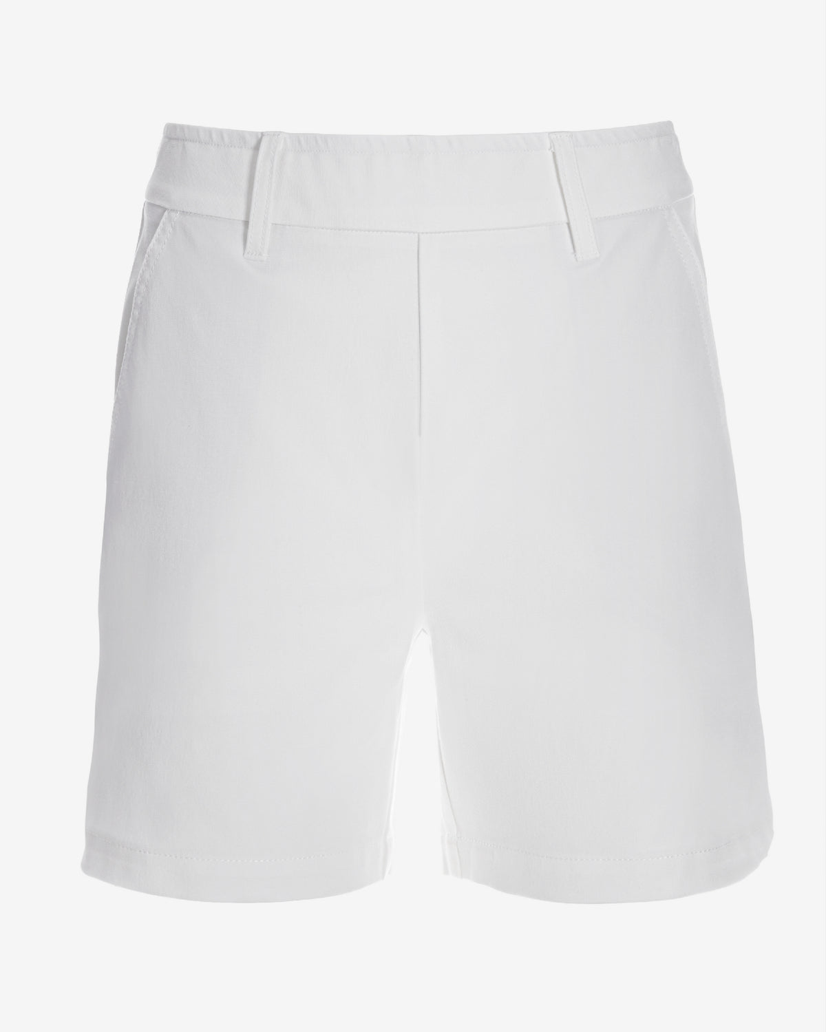 Twill Pull-On Five-Inch Short Pure White
