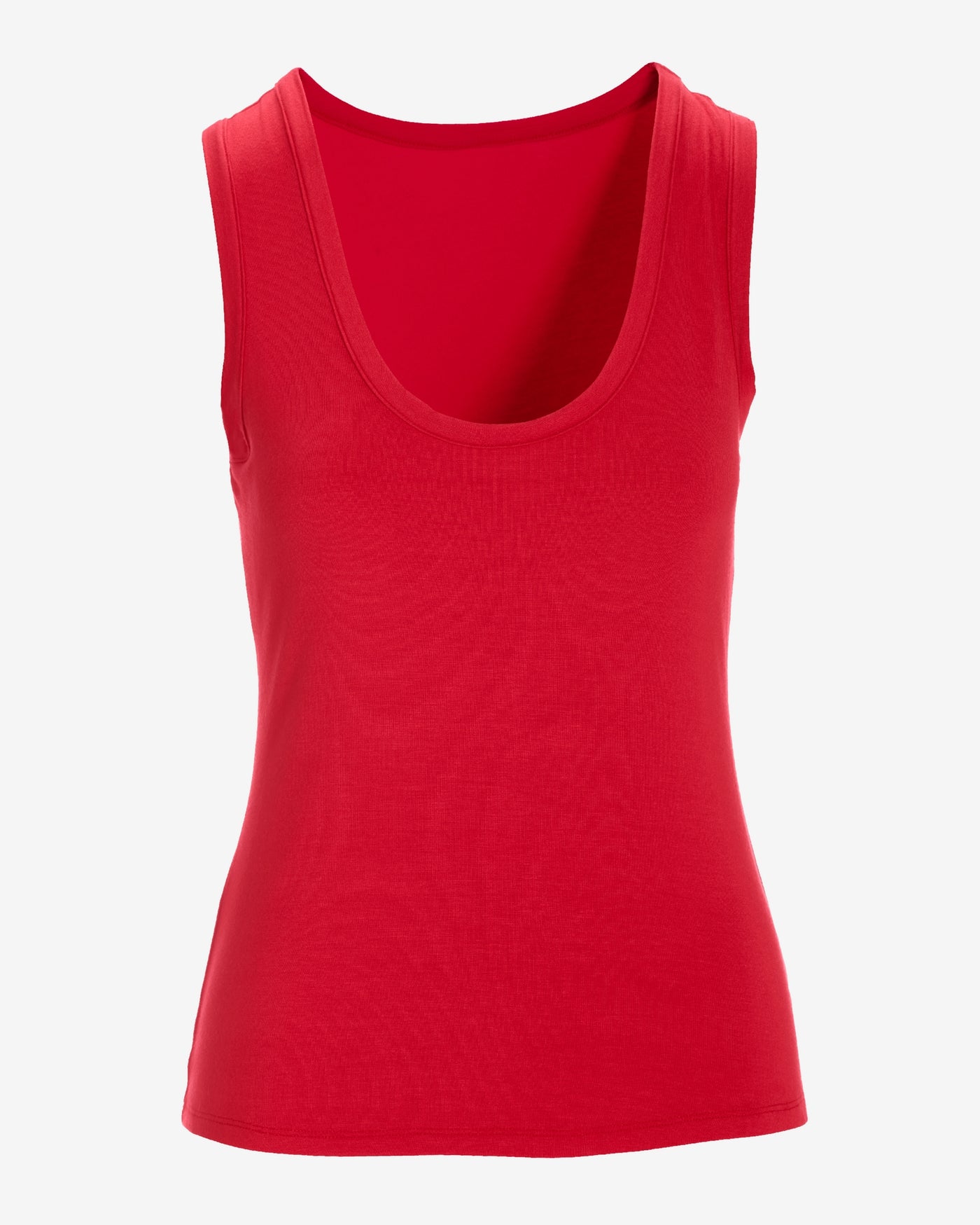 So Effortless Scoop-Neck Tank Top Racing Red