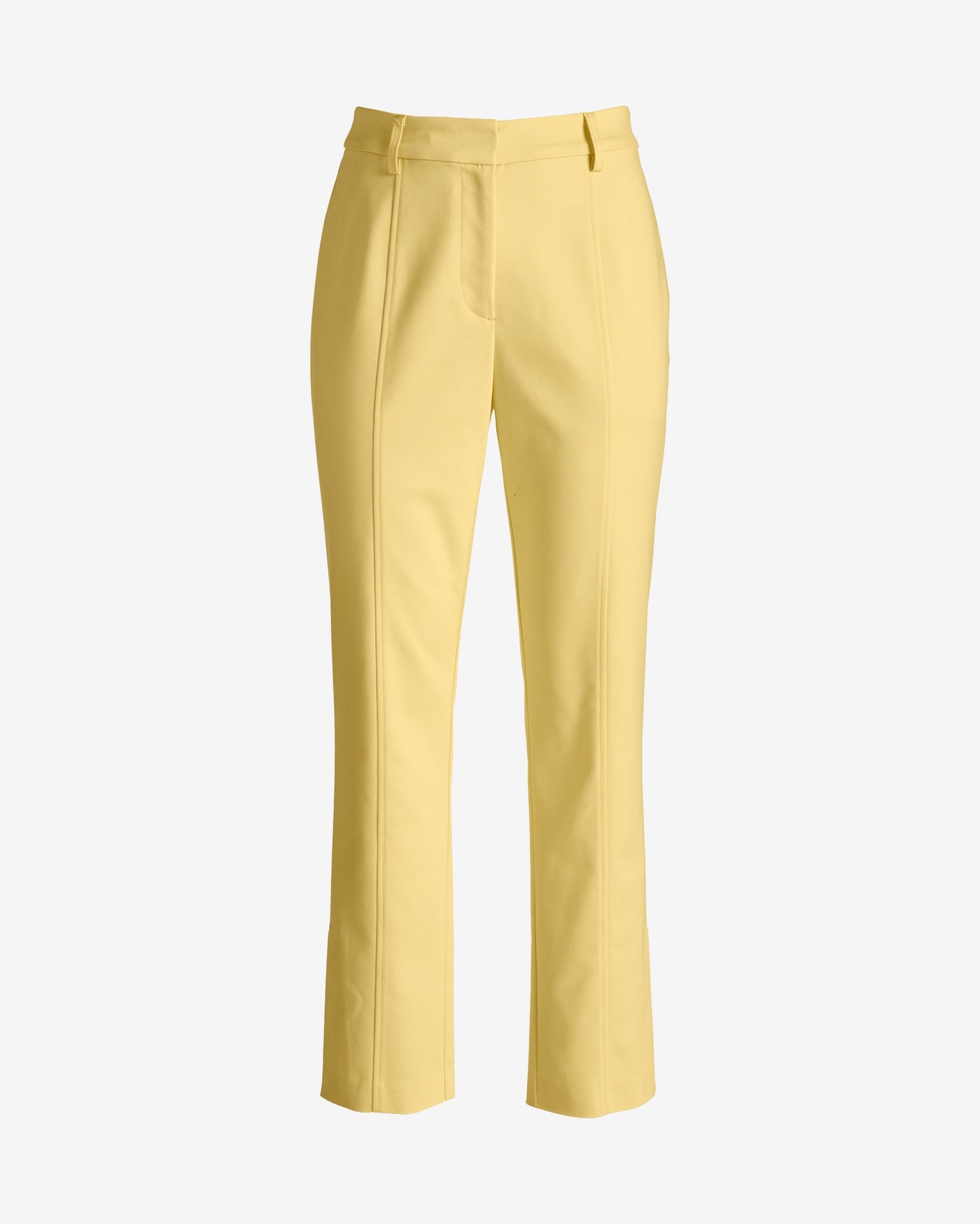 Newport Modern Slim Straight Side Slit Trouser Pant Pale Banana