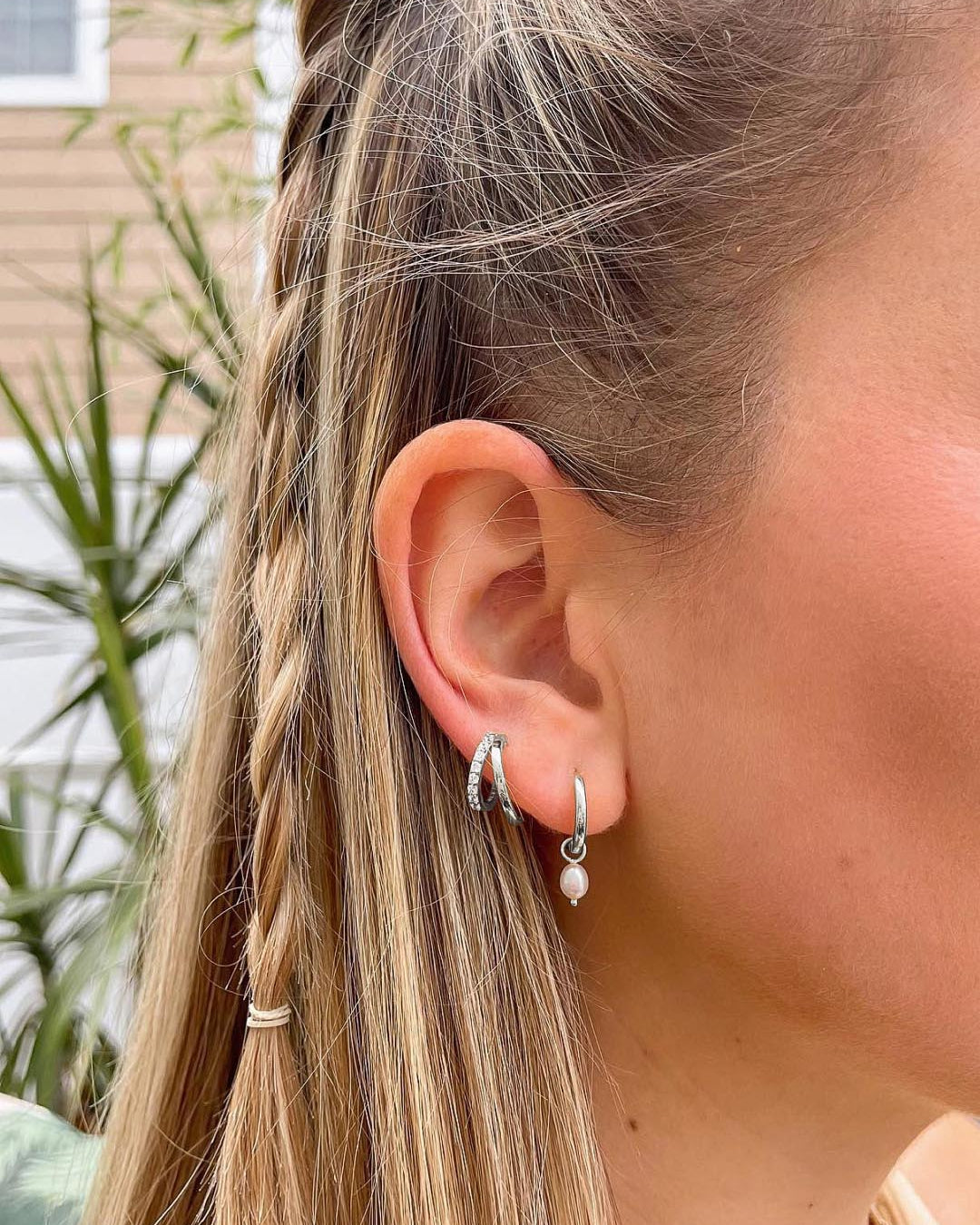 ana luisa ◆ フェイクダブルフープピアス＊CARA SILVER/GOLD ana luisa ◇ フェイクダブルフープピアス＊CARA SILVER/GOLD