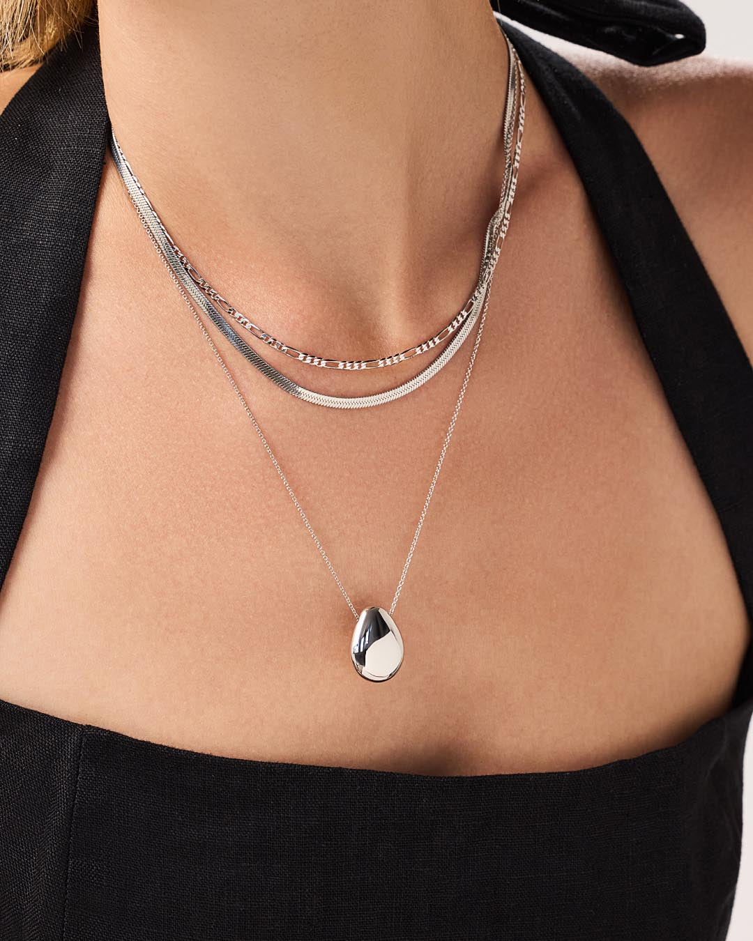 Silver Pendant Necklace - Pebble Silver | Boston Proper