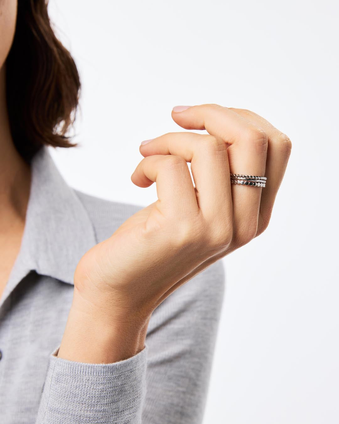 Ring Set - Adrianna Set Silver | Boston Proper