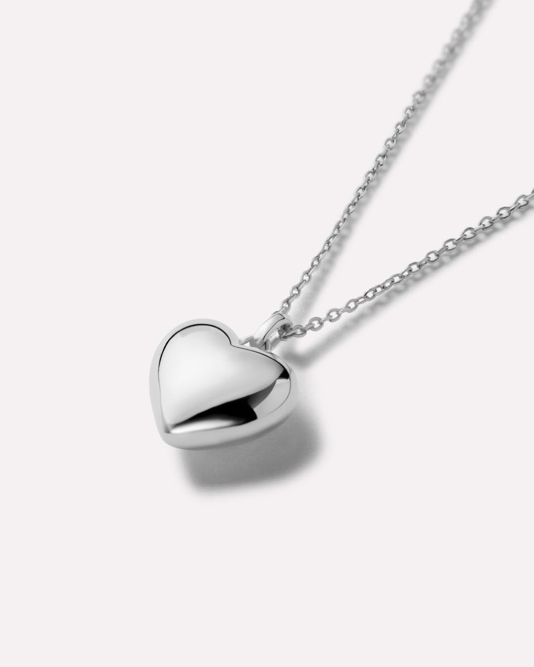 Heart Necklace - Lev Small Silver